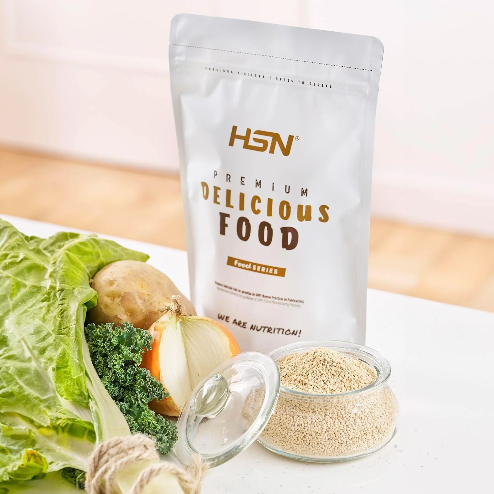 Lecitina de Soja Granulada HSN 500 g 50 Tomas Non-GMO Sin Gluten Apto Vegano