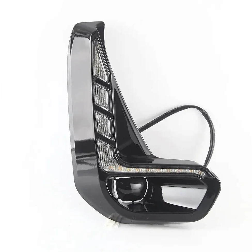 Luces Antiniebla Luz Niebla Para Toyota Para Hilux Para Revo 2020-2023: Luces Diurnas LED (DRL), Cubierta Negra Para Faros Antiniebla Con Intermitente Amarillo