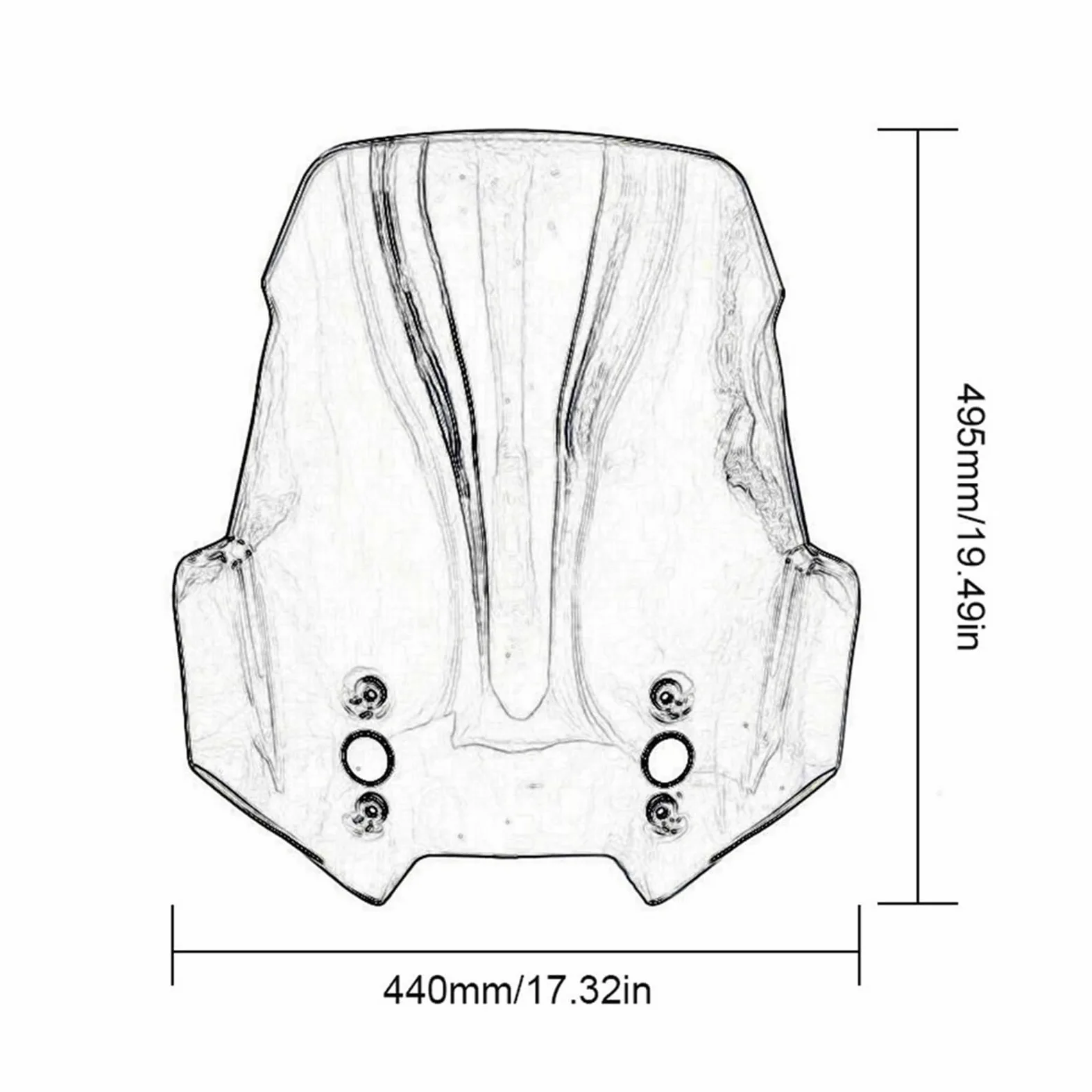 Parabrisas de Motocicleta para VE&RSYS 650 & 1000 Protector De Pantalla Viento Frontal Deflectores Aire para ve&rsys 2015-2018 Parabrisas Motor
