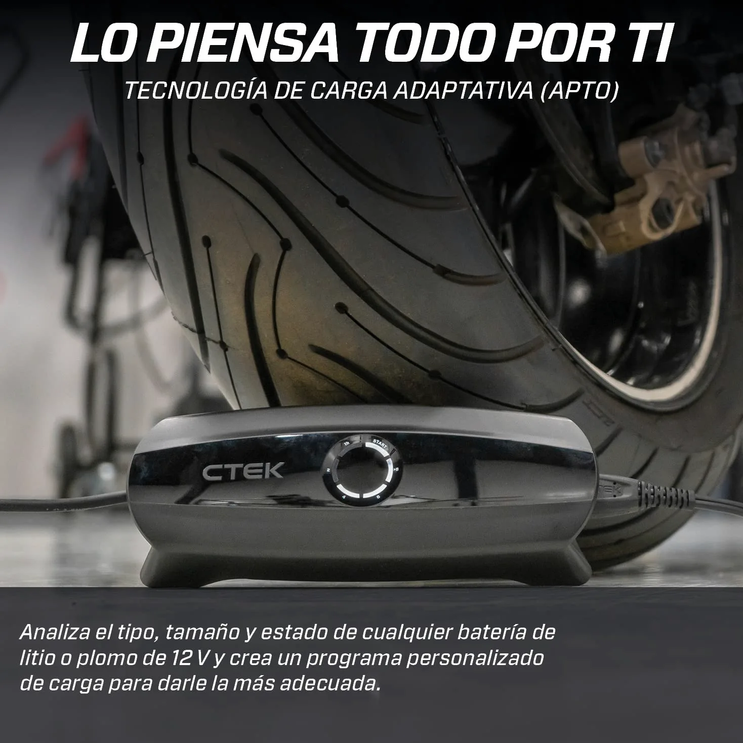 CTEK CS One, Cargador de Batería 12V, Cargador Inteligente de Baterias, Cargador De Batería De Coche Y Moto, Mantenedor De Batería con Carga Adaptable, Aplicación Y Abrazaderas Sin Polaridad
