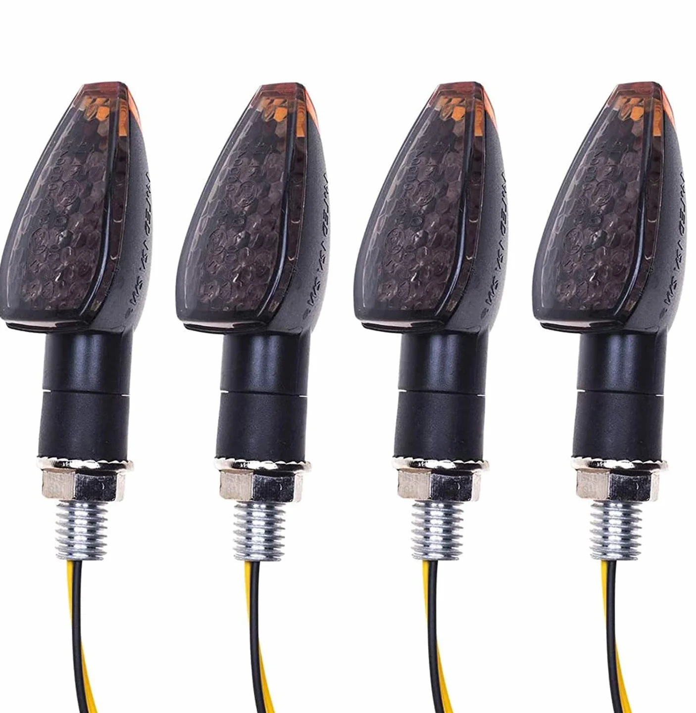 4pcs Intermitentes Moto Indicadores de Motocicleta Luces de Señal de Vuelta de 14 LED 12V Luz Indicadora de Vuelta Impermeable Universal para Motocicleta Scooter Quad Cruiser Off Road