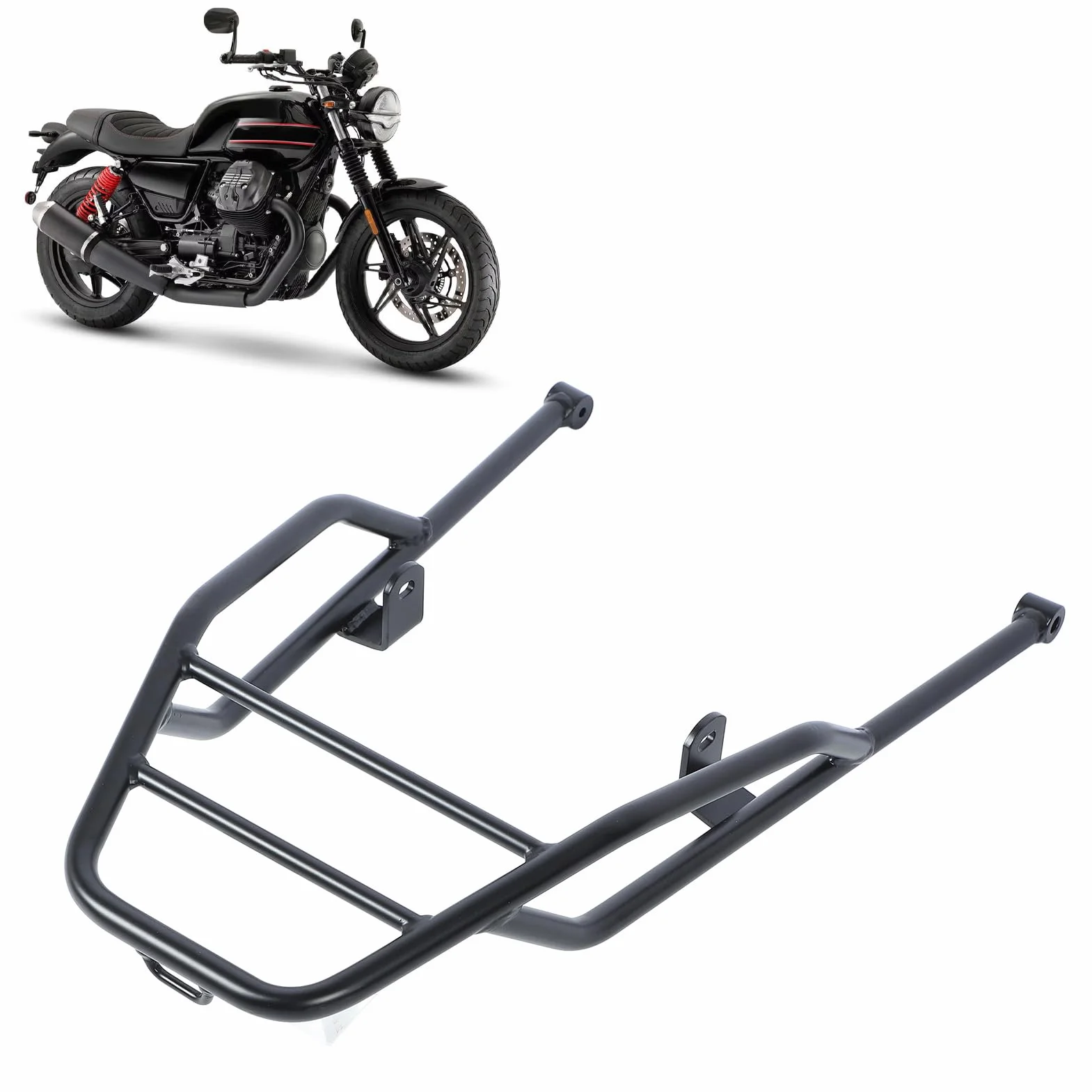Motocicleta Trasero Trasero de Equipaje Soporte de Tubo de Hierro Pesado Espacio de Almacenamiento Adicional Soporte de pasajeros Seguro para Moto Guzzi v7 Stone Especial
