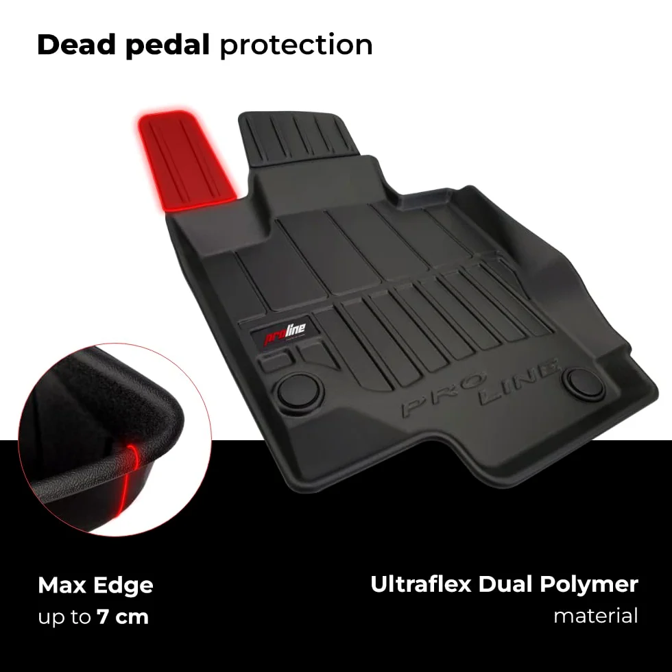 FROGUM ProLine 3D Alfombrillas de Goma para Coche exclusivas Alfombras para Ford S-MAX I 2006-2014 | Los Bordes más Altos | Tamaño