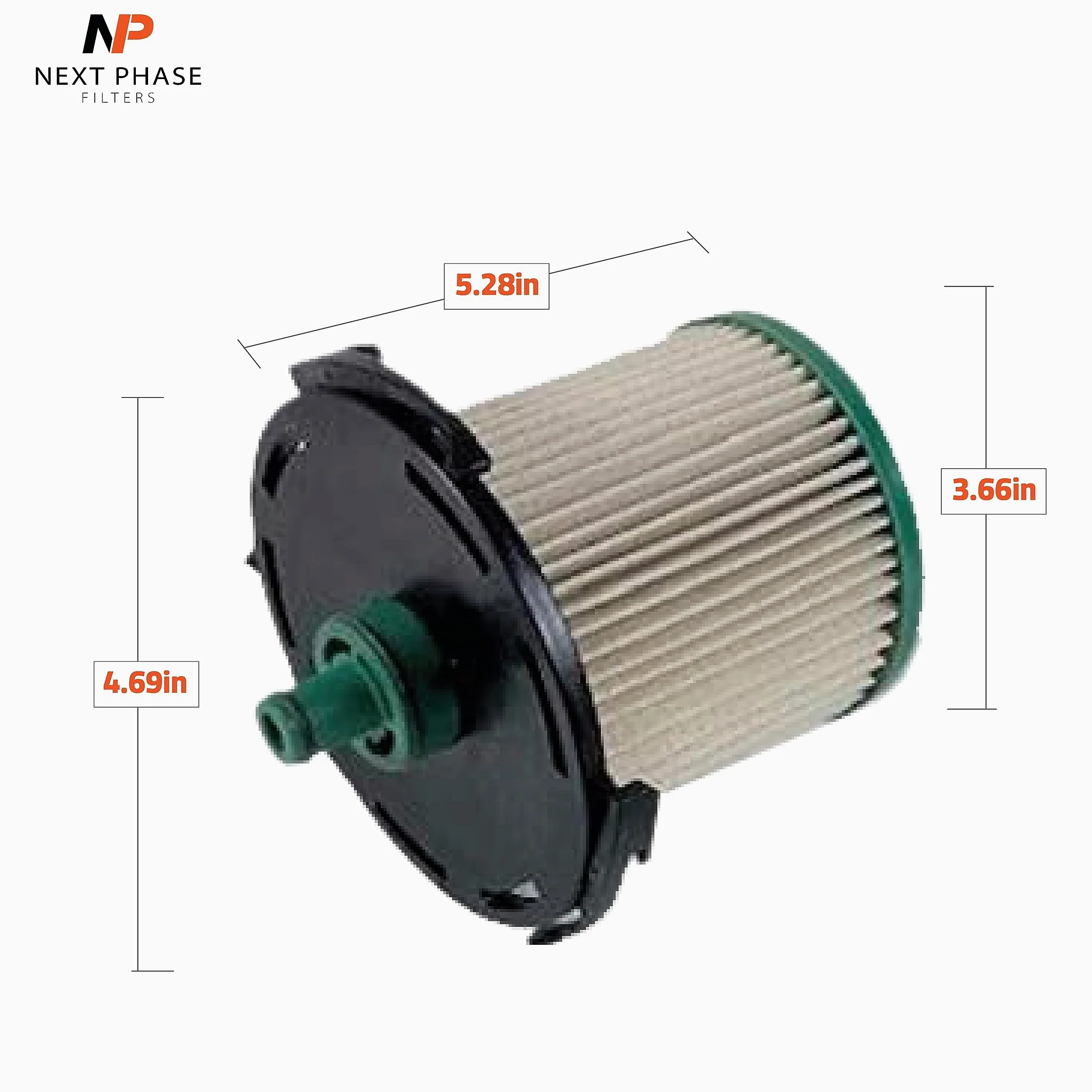 Filtro de combustible diésel, paquete de 1, compatible con Ford Transit Van 150, 250, 350 y 350 HD 3.2L 2015-2019, repuesto de piezas de filtro de combustible con junta tórica, reemplaza O.E