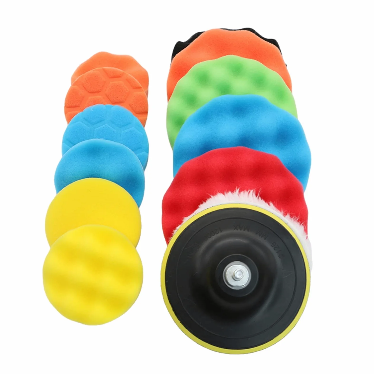 Kit de almohadilla de pulido for coche, almohadillas de espuma for pulir, juego de esponja, herramienta eléctrica de taladro, pulidor de rueda de faro, elimina arañazos, reparación de automóv