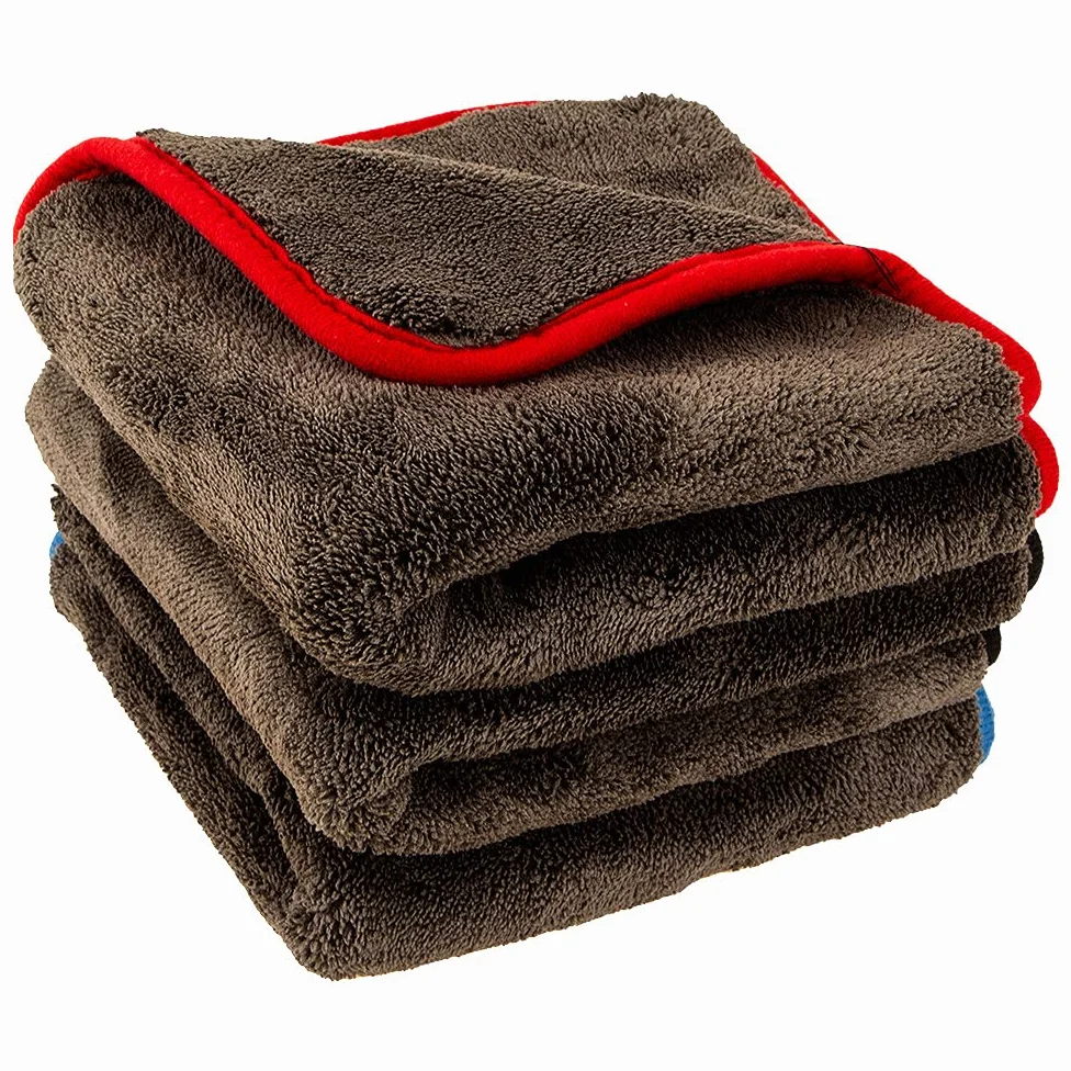 Toalla de lavado de autos 40x40cm Toalla de limpieza de autos Toallas de secado de microfibra para detalles de autos Limpieza de autos Pulido Paño de lavado de autos Accesorios para autos, azul (rojo