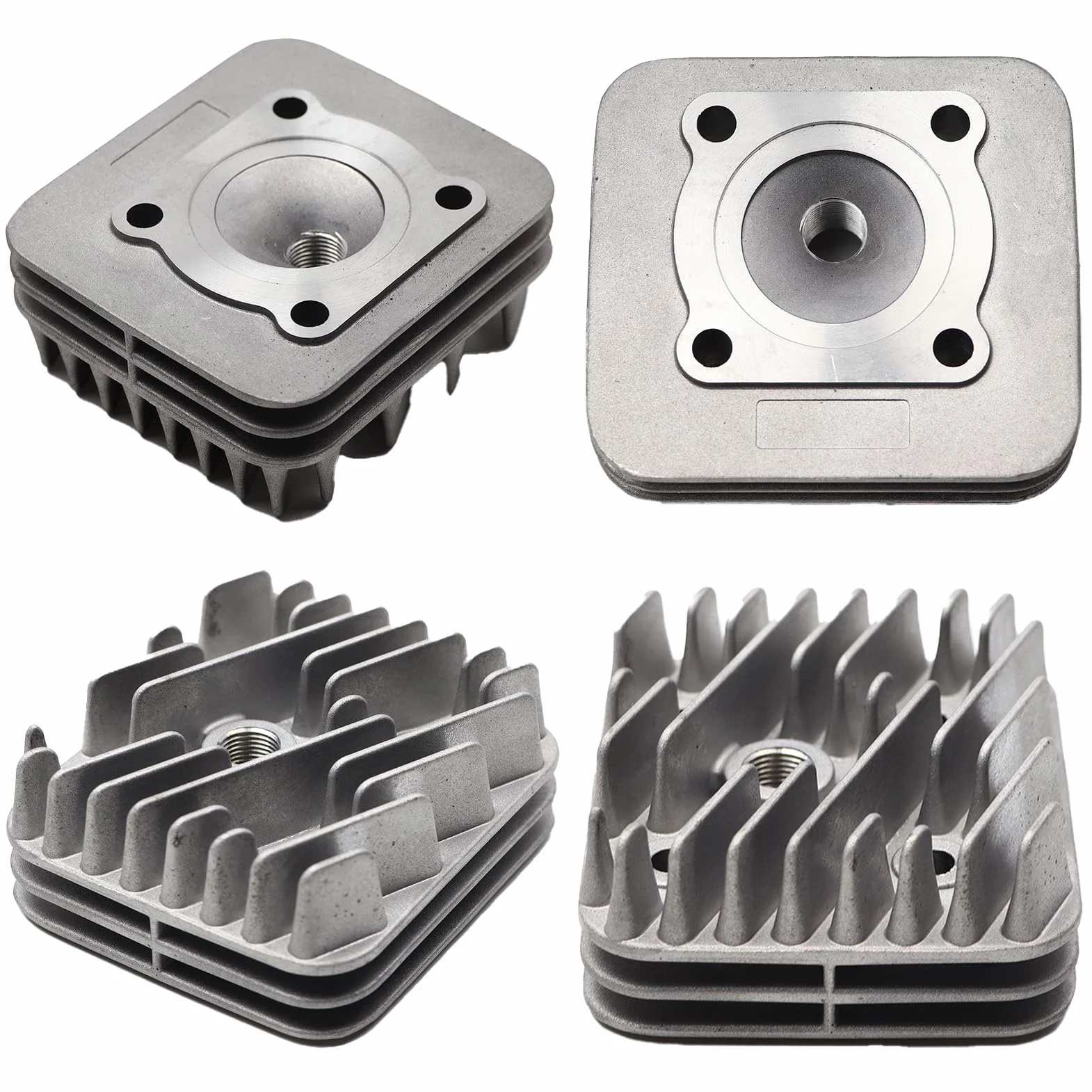 Kit Cilindro Gruppo termico DR Evolution 70cc D.48 Piggio AC ARIA SP.12 GHISA en fundición refrigerado por aire para motores Piggio Gilera 6 transferencias con escape elíptico y cabeza