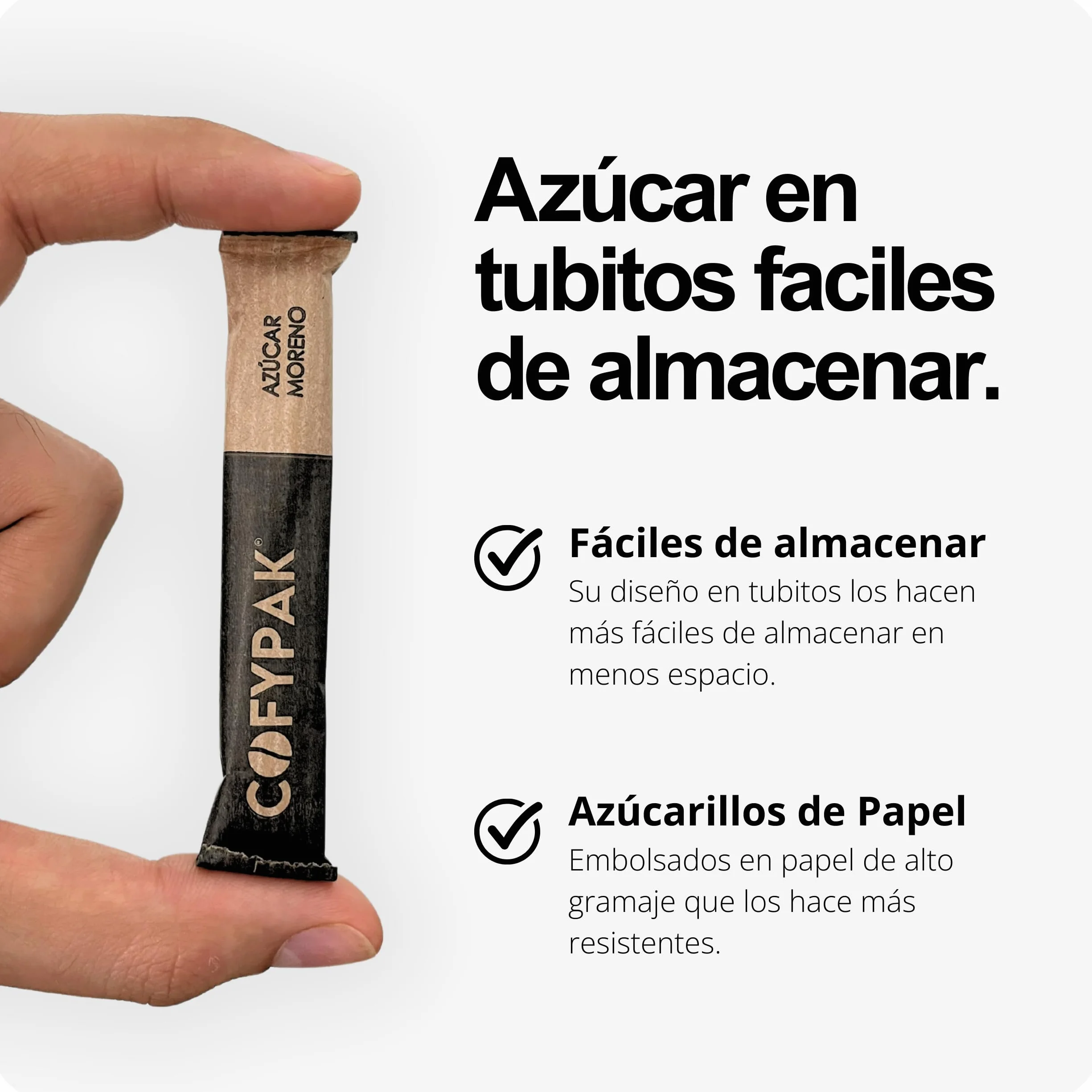 Pack 200 Azucarillos Individuales - 100 Sobres Azúcar Blanco y 100 Sobres Azúcar Moreno 7g