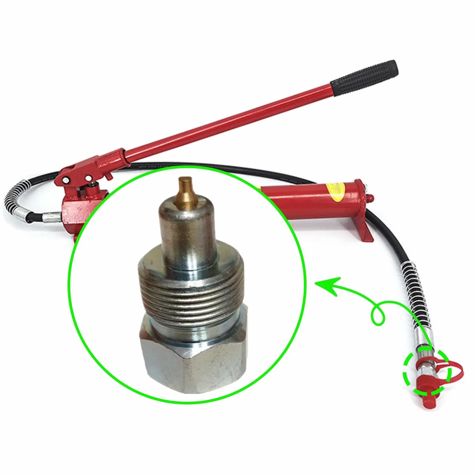 Conector de gato hidráulico, acoplador para sistemas de elevación, instalación sencilla, Masculino