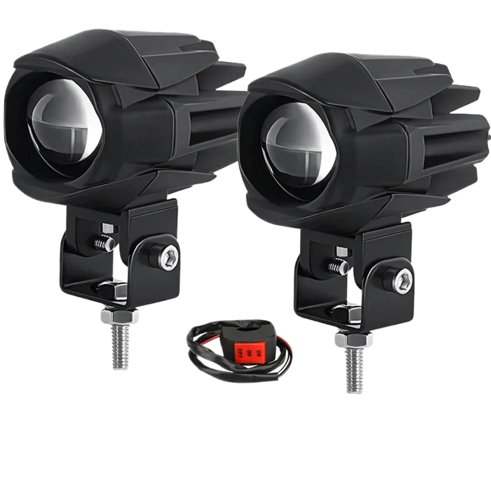 Faros Compatible con Kawasaki Car SUV ATV12D, focos LED auxiliares para motocicleta, faros delanteros para Moto, luces antiniebla, intermitentes Faro Compatible(P1 2 PCS Light)