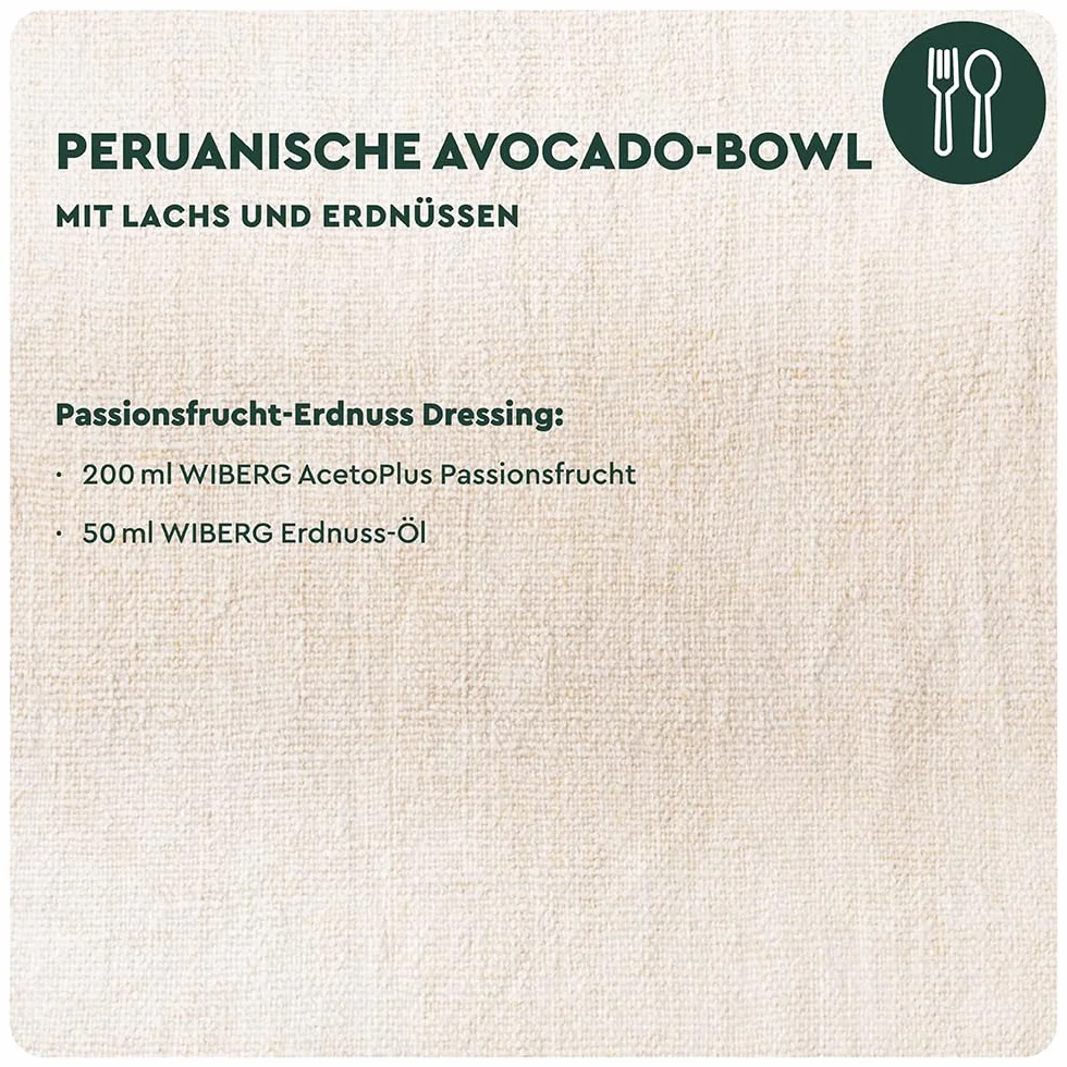 Wiberg Aceto Plus Passion fruta de vinagre, 1 x 500 ml