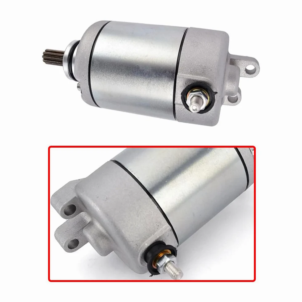 Riloer Repuesto de motor de arranque eléctrico, motor de arranque eléctrico de motocicleta de metal, piezas de motor de arranque automático compatible con Yamaha FZ6 XJ6F XJ6FA XJ6S XJ6SA XJ6N YZF,