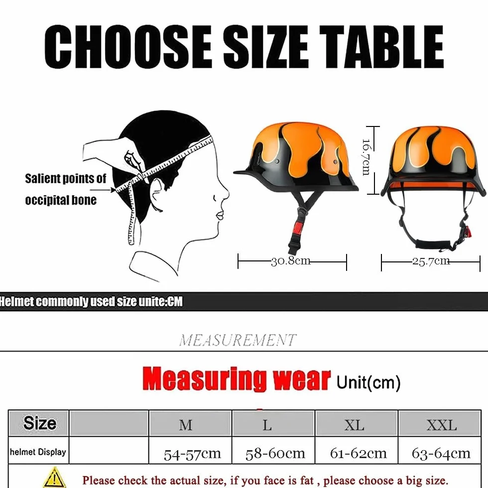 Cascos Half-Helmet, Casco De Cara Abierta, Casco Semi Cubierto para Motocicleta, Moto De Estilo Retro Homologado ECE Casco Alemán De La Segunda Guerra Mundial