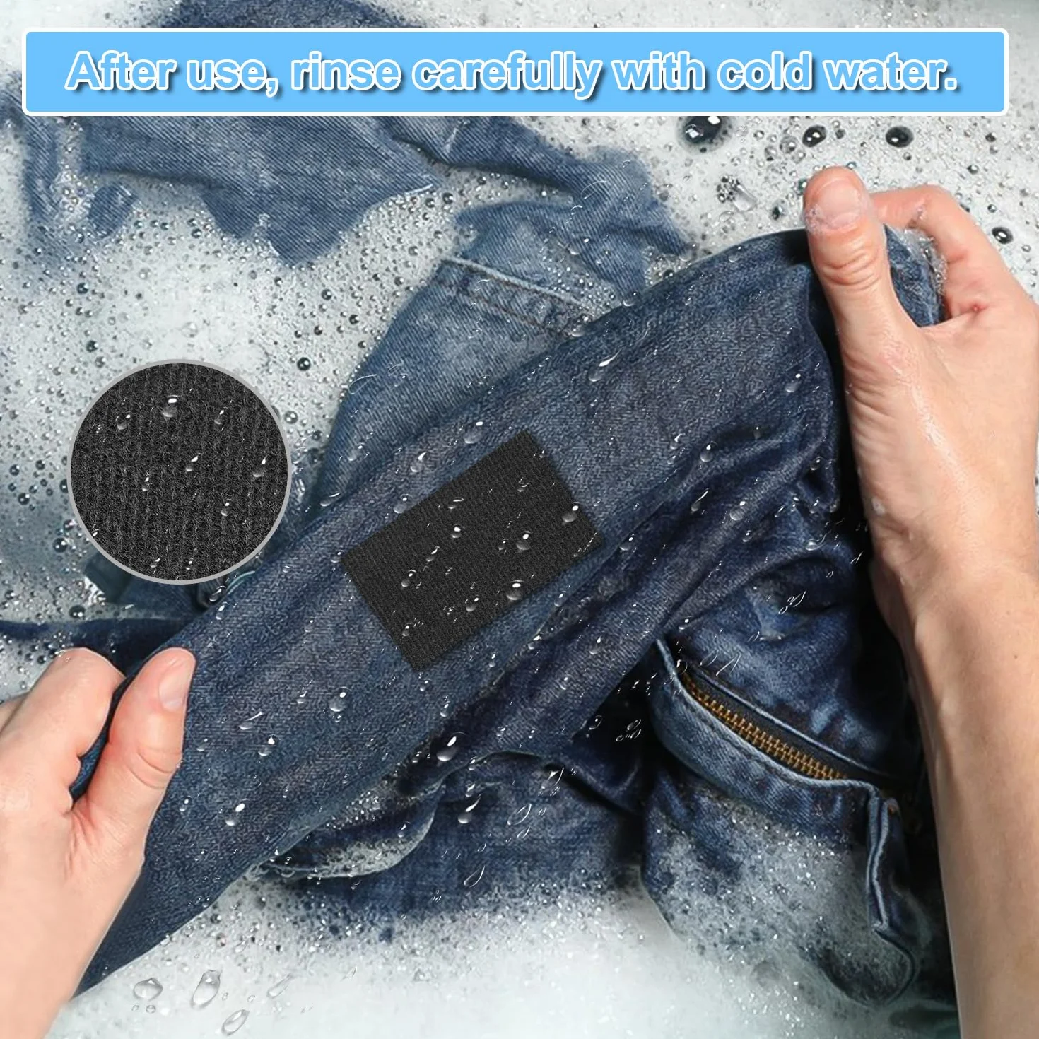 Cinta de reparación de tela autoadhesiva 10 cm x 2 m, cinta de reparación para tela apta para cortinas, sombrillas, lona y ropa para barcos, impermeable, lavable, recortable