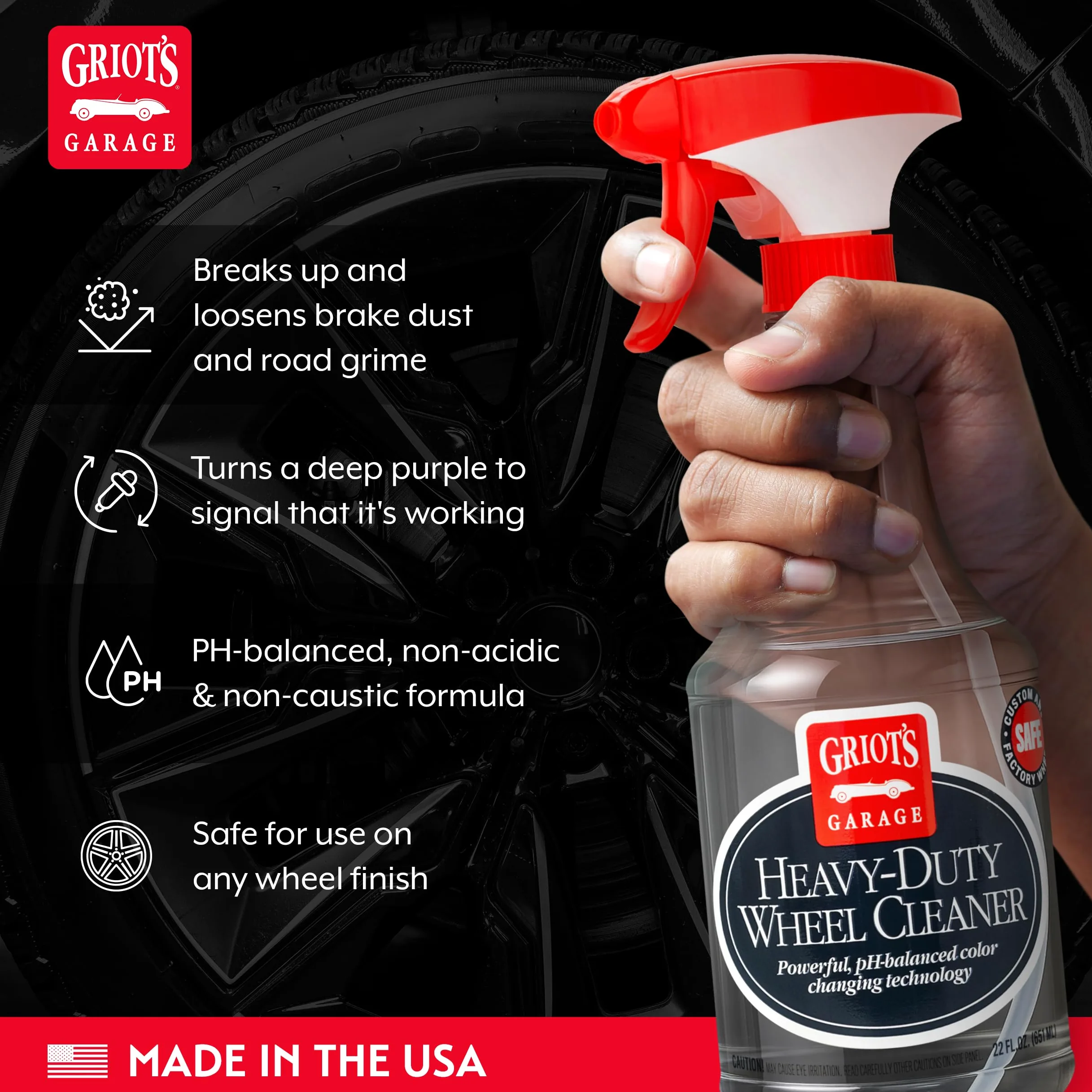 Griot's Garage 10973 Heavy-Duty Wheel Cleaner - 22 oz. by Griot's Garage