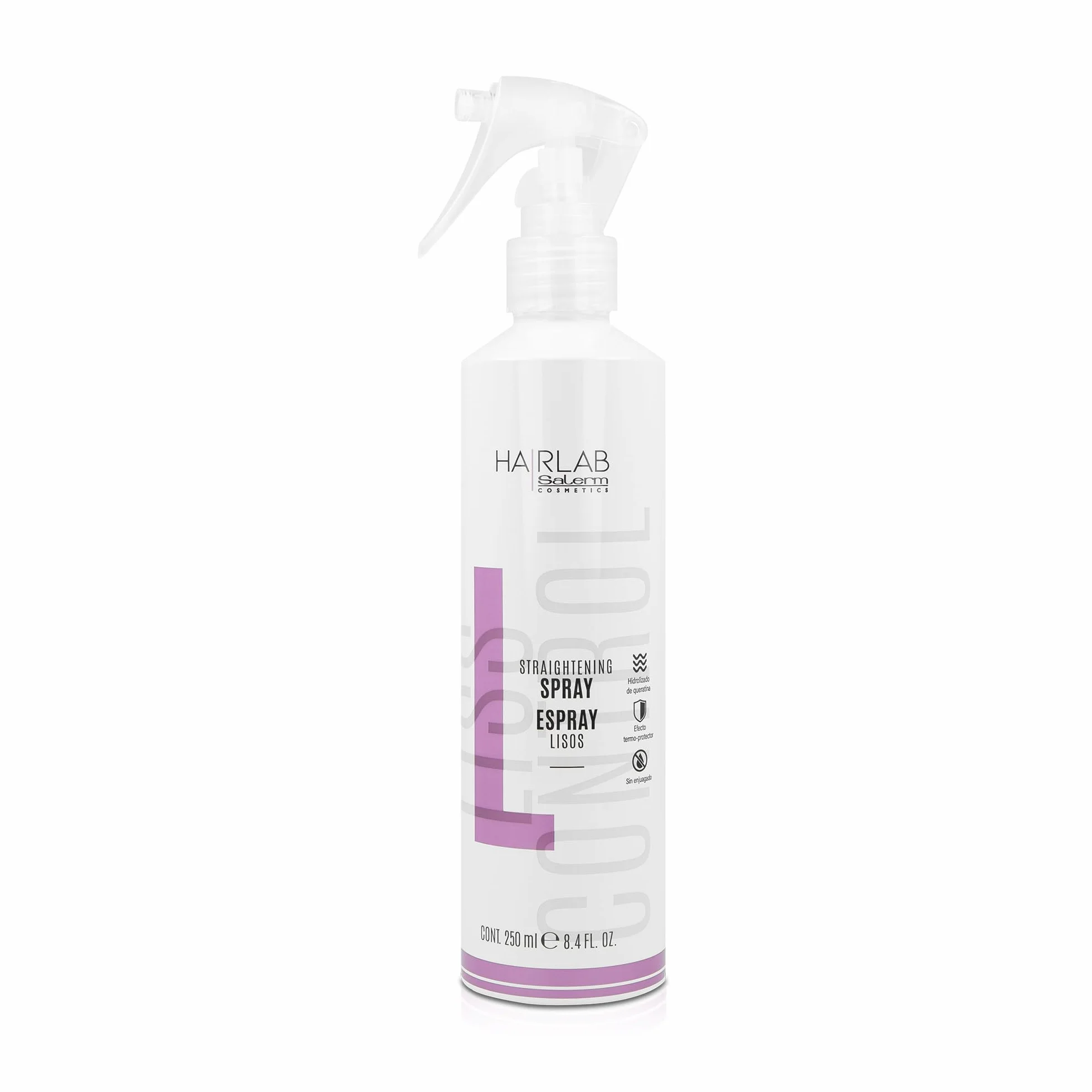Spray Alisador Pelo SALERM 250 ml con Queratina Hidrolizada Protector Calor Anti Frizz