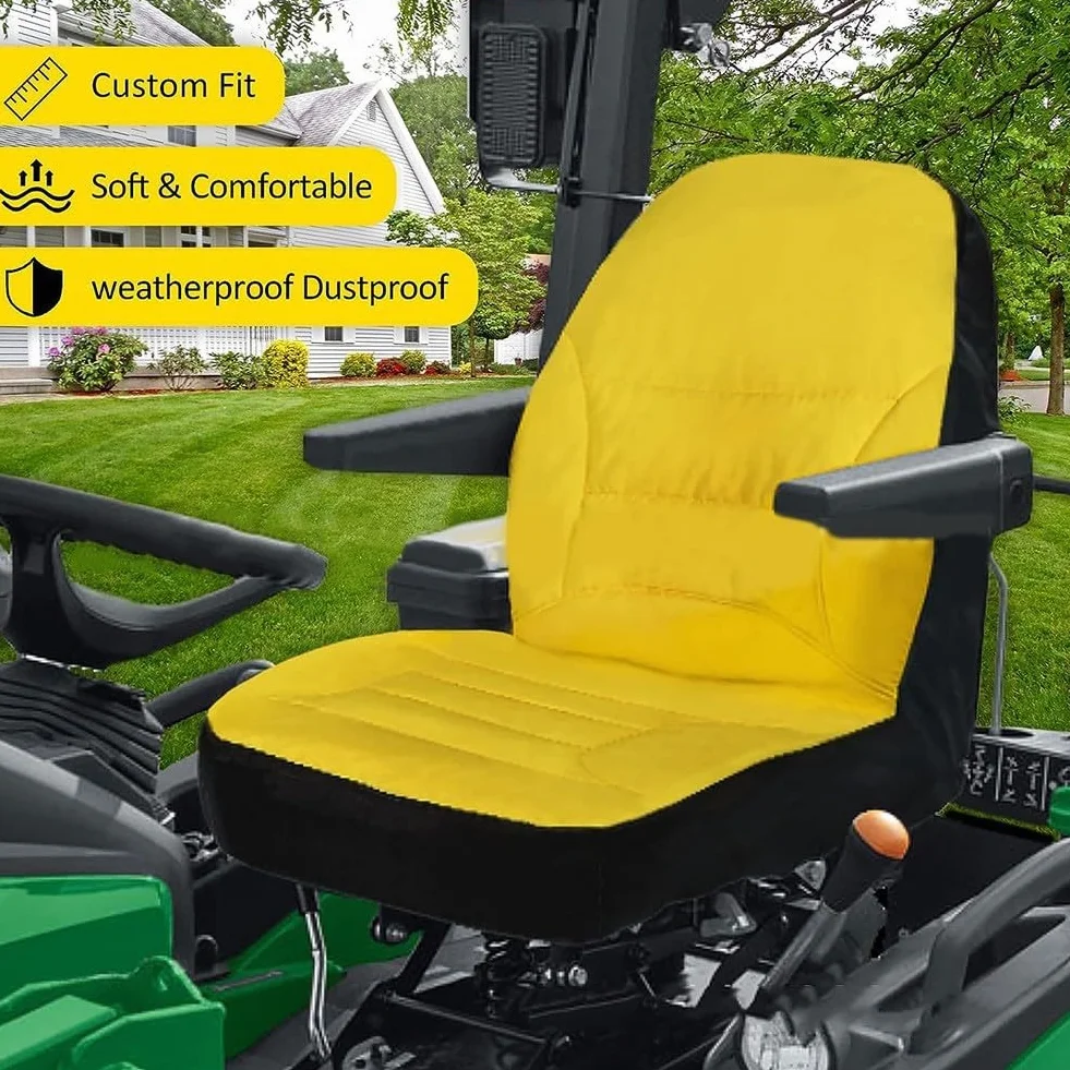 Funda de asiento de tractor LP68694 para tela Oxford 1025R y 2025R 300D, ajuste cómodo para reposabrazos, fácil reemplazo, mejora la comodidad