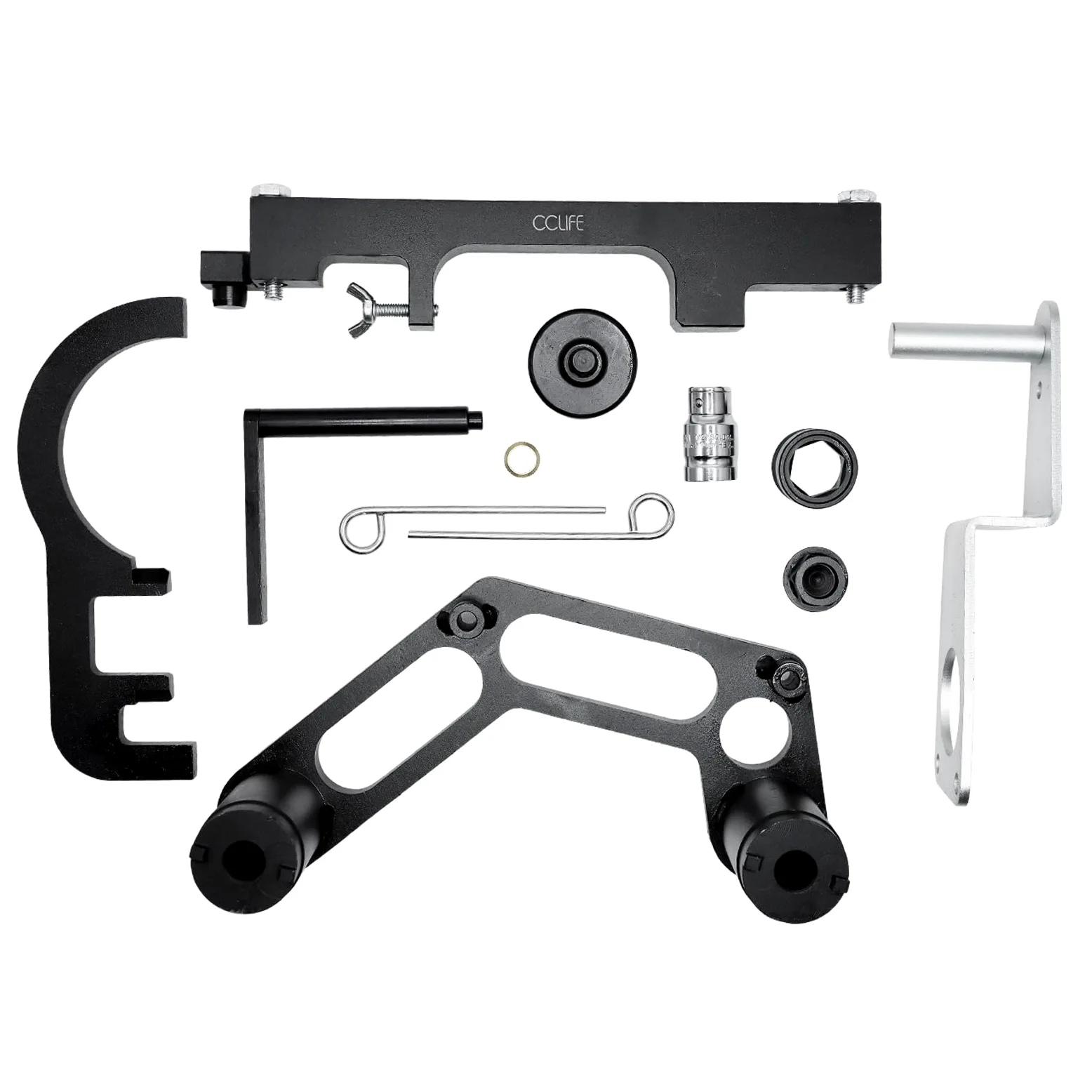 CCLIFE Juego de herramientas de ajuste de motor con bloqueo de eje de levas y herramienta de bloqueo de árbol de levas con pasador tensor de cadena – compatible con modelos BMW N47 N57 N47S N57S Serie
