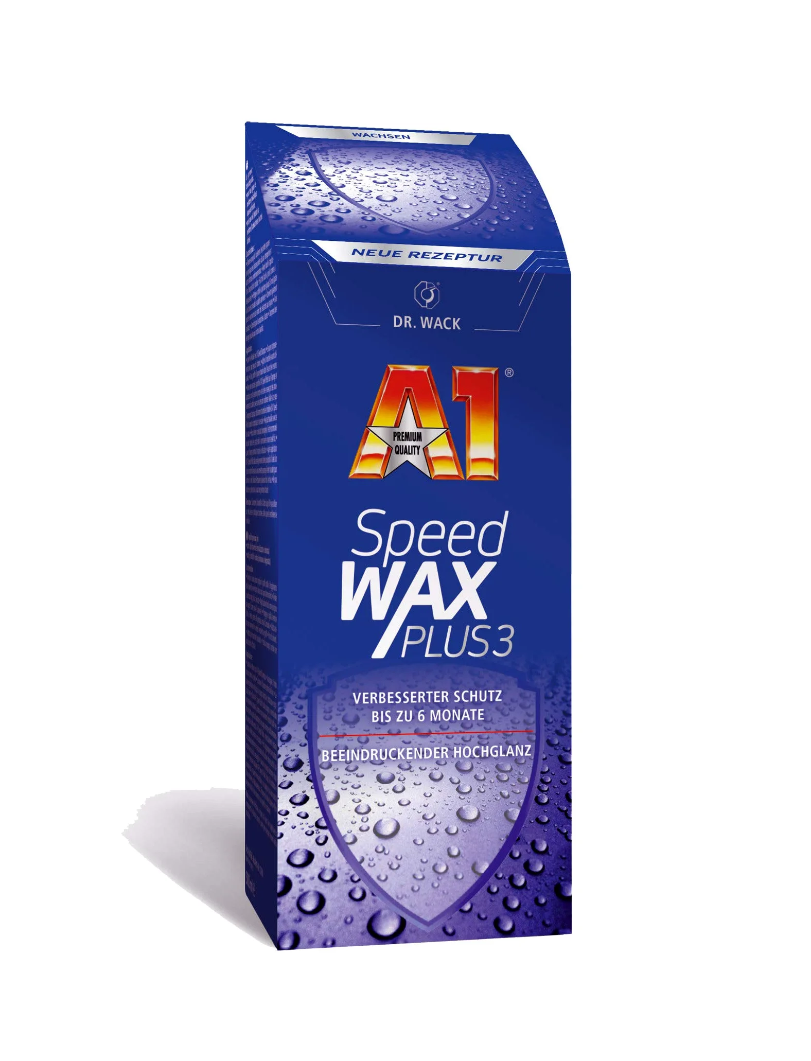 2 x 500 ml Dr. Wack A1 Speed Wax Plus 3, cera dura para coche, protección de pintura, sellador de pintura, cera de carnauba con efecto de perla de agua extremadamente duradero para todos los