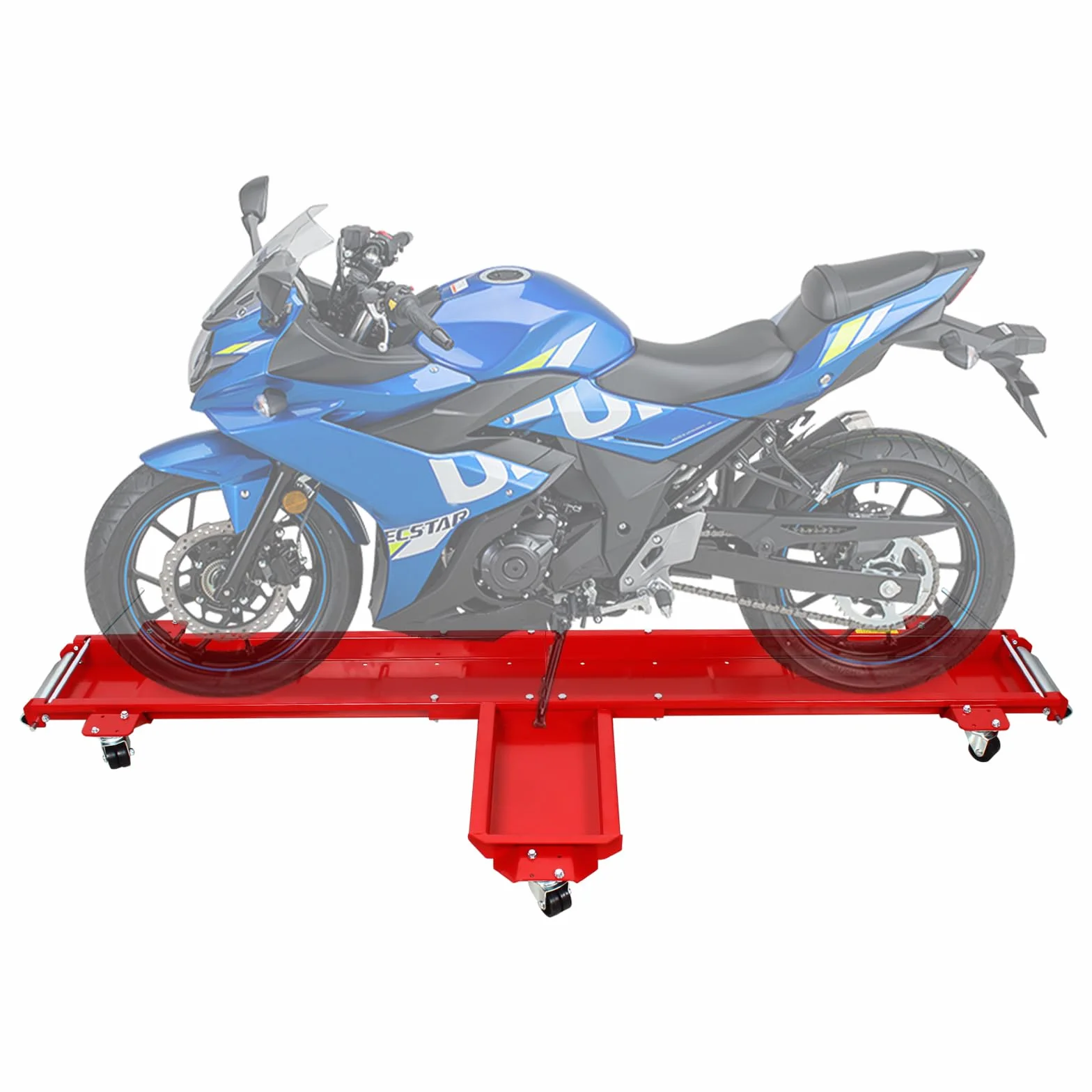 WooDerson Carrito central de 567 kg para motocicleta, herramienta de garaje y aparcamiento
