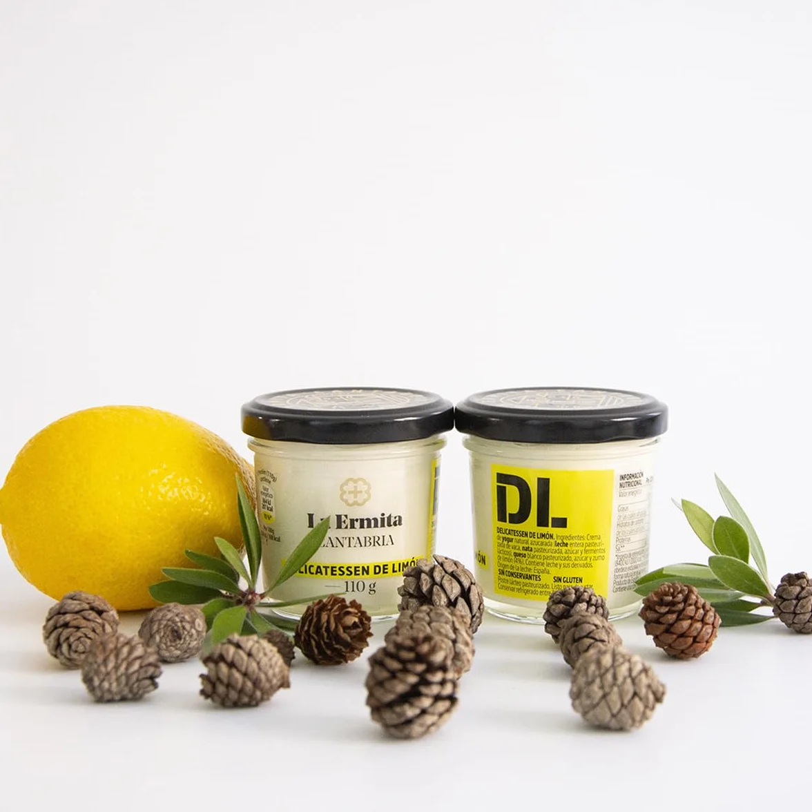LA ERMITA Delicatessen de Limón, Postre Lácteo Cremoso, Sin Gluten, 110 g Pack 6