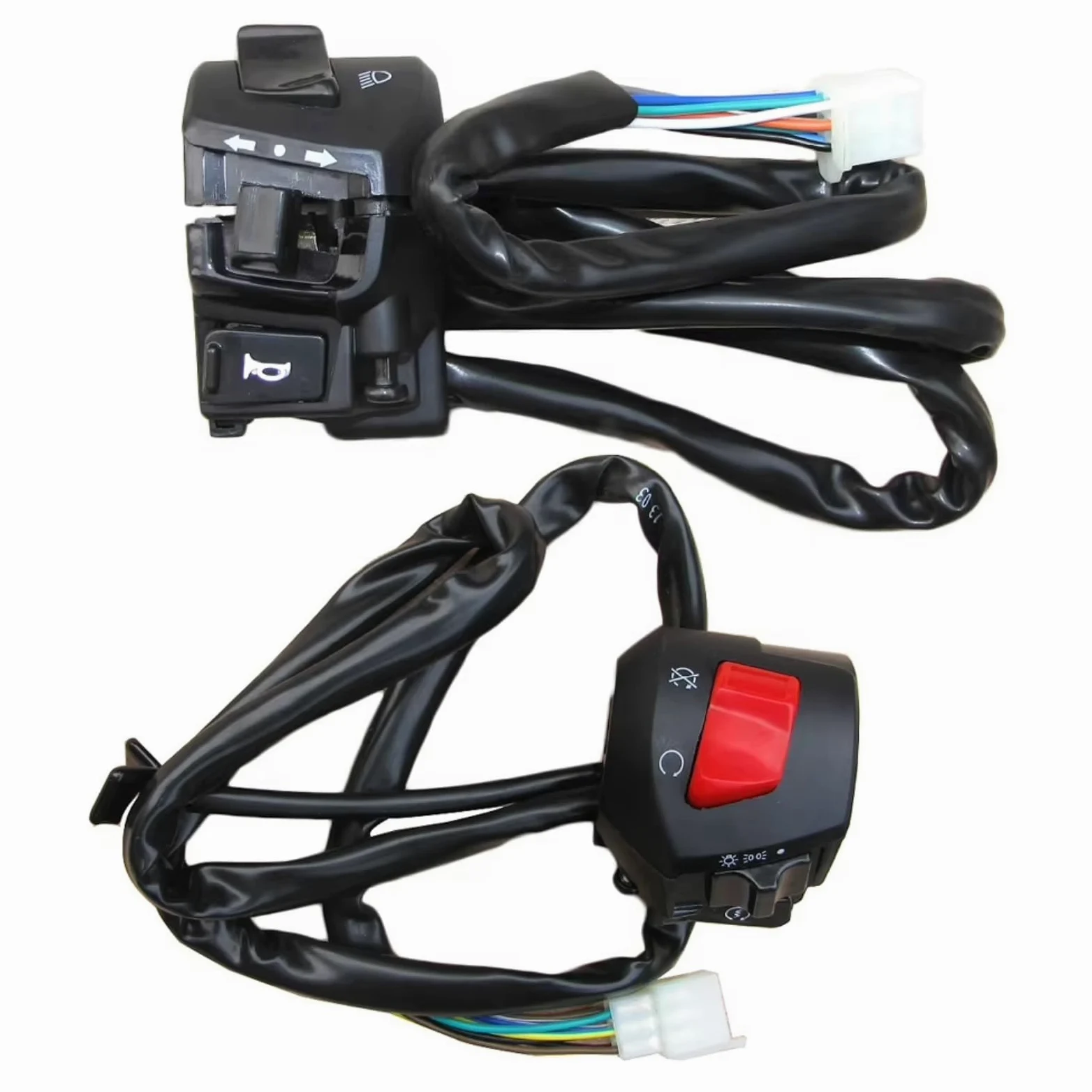 Interruptor Para Moto Manillar Eléctrico Para Suzuki Para QingQi Para QM200GY Para GXT200 Botón De Bocina Arranque De Luz De Señal De Giro Eléctrica | 1 pair