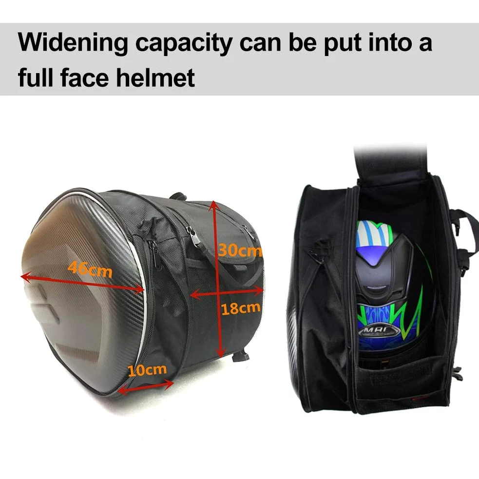 MIHUNTER Bolsas laterales para motocicleta, 36 L-58 L, impermeables, de gran volumen, para asiento trasero, multiusos, ampliables, bolsas de equipaje para moto