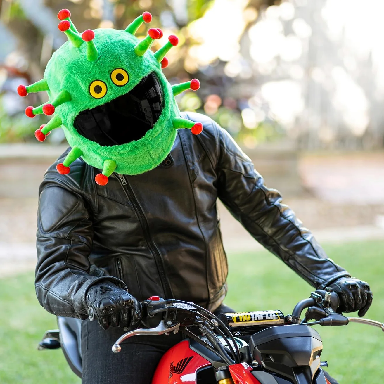 Moto Loot Funda para casco de motocicleta, paseos divertidos y regalos (solo funda, casco no incluido) - Virus