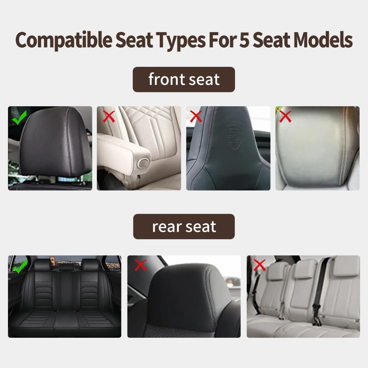 Fundas Asiento Coche Ajuste Universal para Mercedes-Benz Marco Polo,5 Plazas Asientos Coche Cubre Protector Impermeable con Airbag Accesorios Asiento(Black)