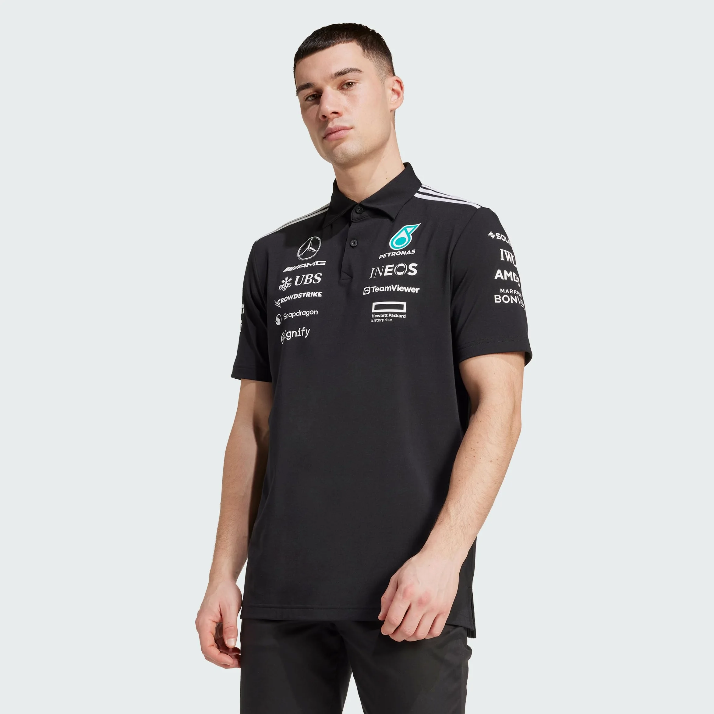 Adidas Hombre Mercedes AMG Petronas Formula One Team Polo Black Men