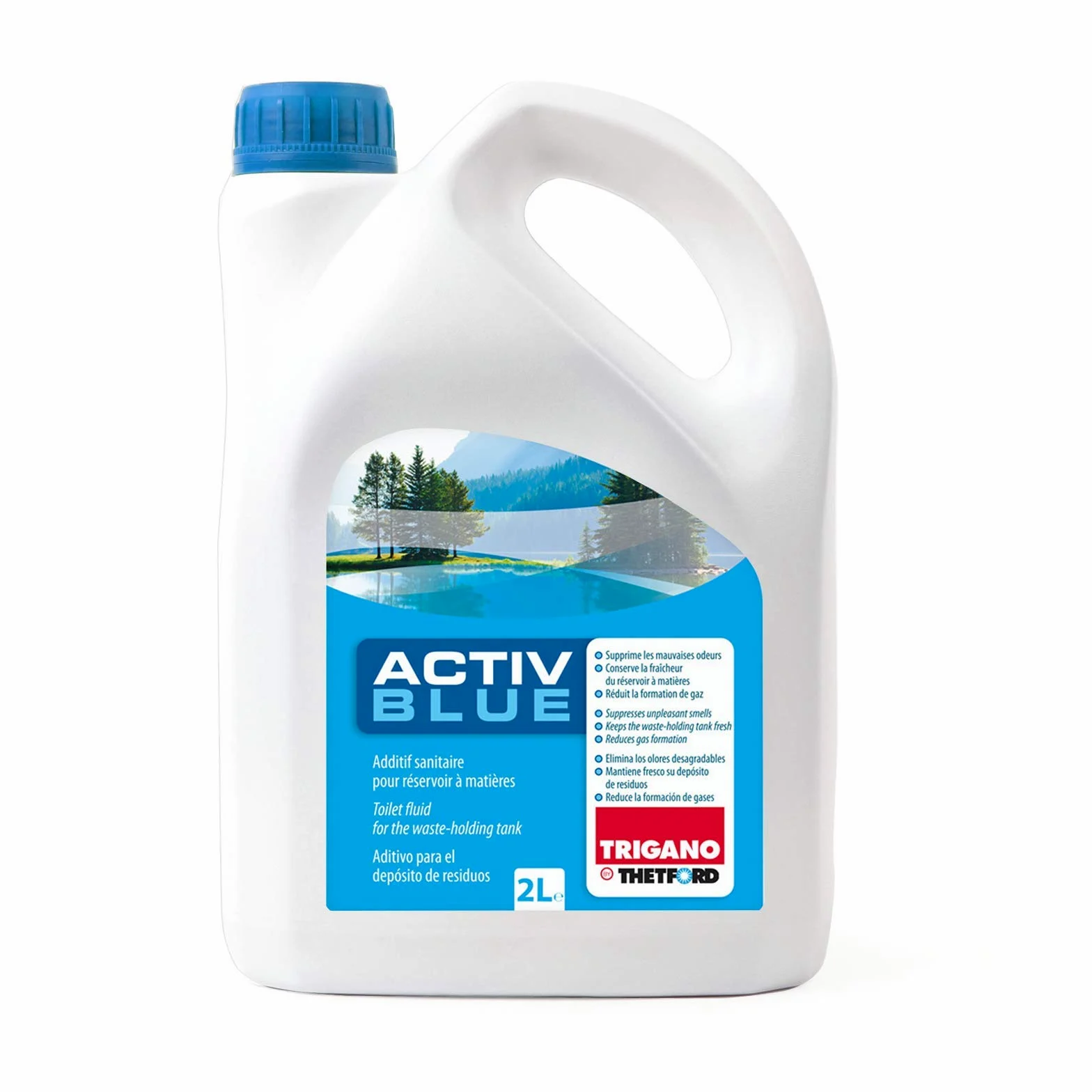 Thetford Activ Blue & Aktiv Rinse - Aditivo para inodoros (2 litros), disponible con papel higiénico (Blue + Rinse)