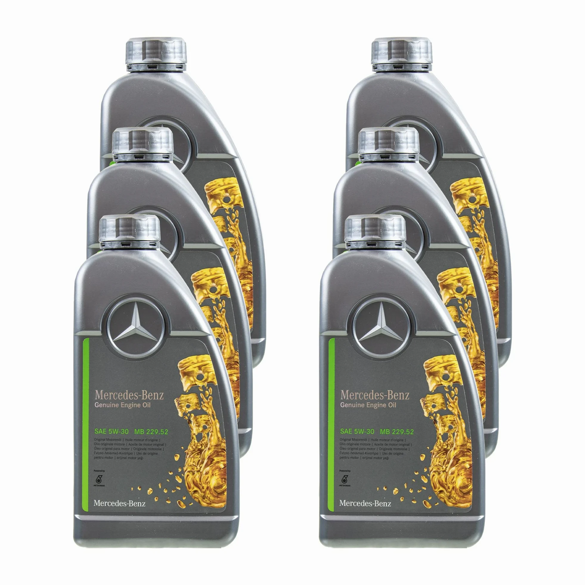 6 x 1 L Original Mercedes Sintético Aceite de Motor 5W-30 229.52 A 001 989 37 01 BGA6