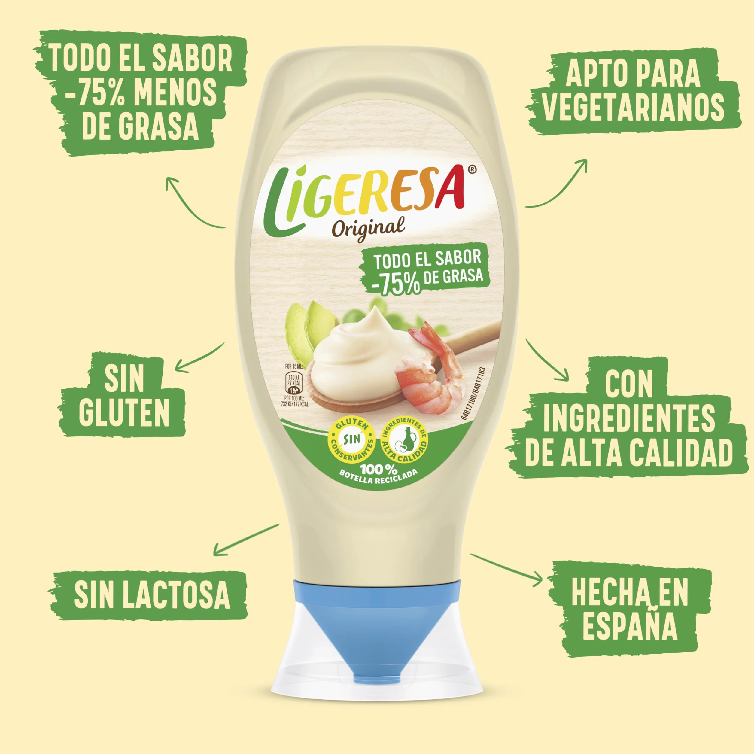 Ligeresa Salsa Bocabajo Original, 430 ml