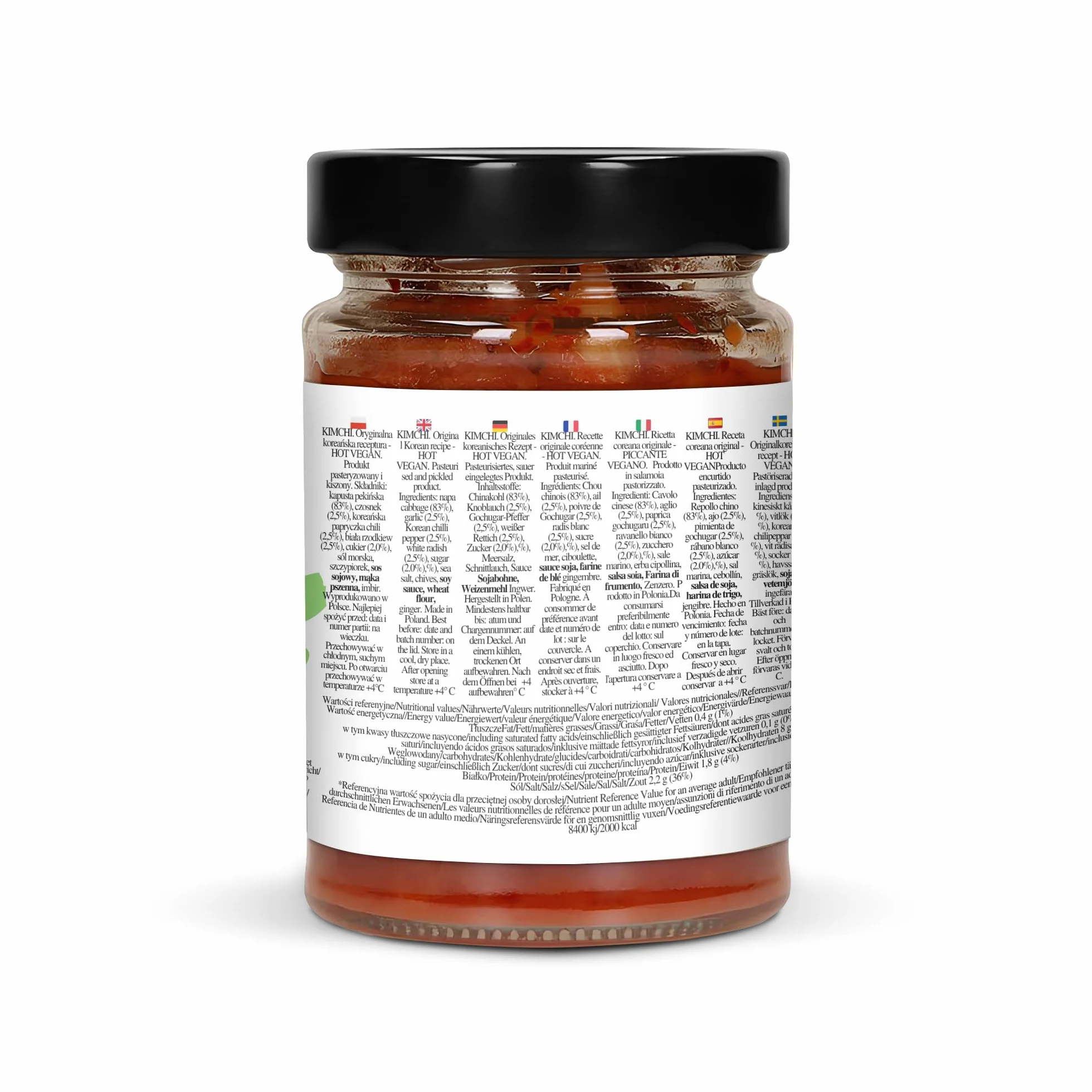 Bakoki Premium 매운 김치 Hot‑Kimchi VEGAN Gochugaru kimchi coreano picante repollo napa fermentado tradicional probiótico umami 2 x 300 g