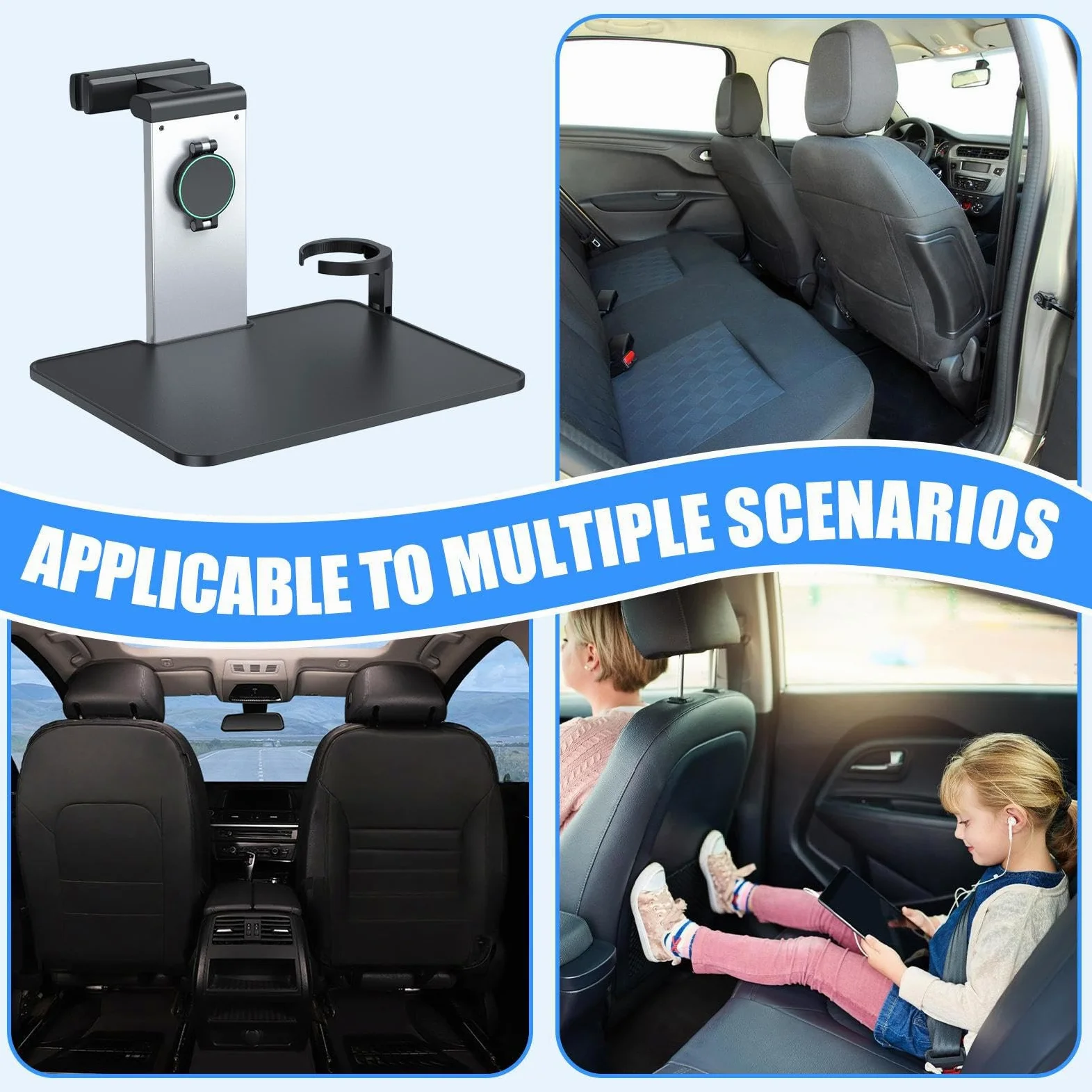 Mesa Para Portátil De Coche Soporte Antideslizante Para Comer Y | Bandeja De Viaje Para Comidas En El Coche Para Automóviles Sedán, Pickups, Vehículos,