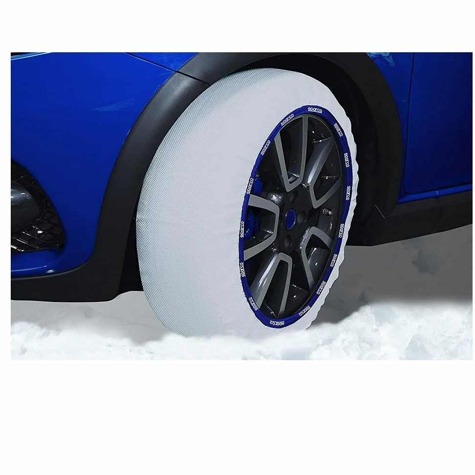 Calcetines DE Nieve Y Hielo para NEUMÁTICOS DE Coche para MEDIR Ruedas Y NEUMÁTICOS 195/40 R17 Talla S EN Tela 1 PAR DE Calcetines =2 Piezas DE Calcetines SPARCO Silent HOMOLOGADOS