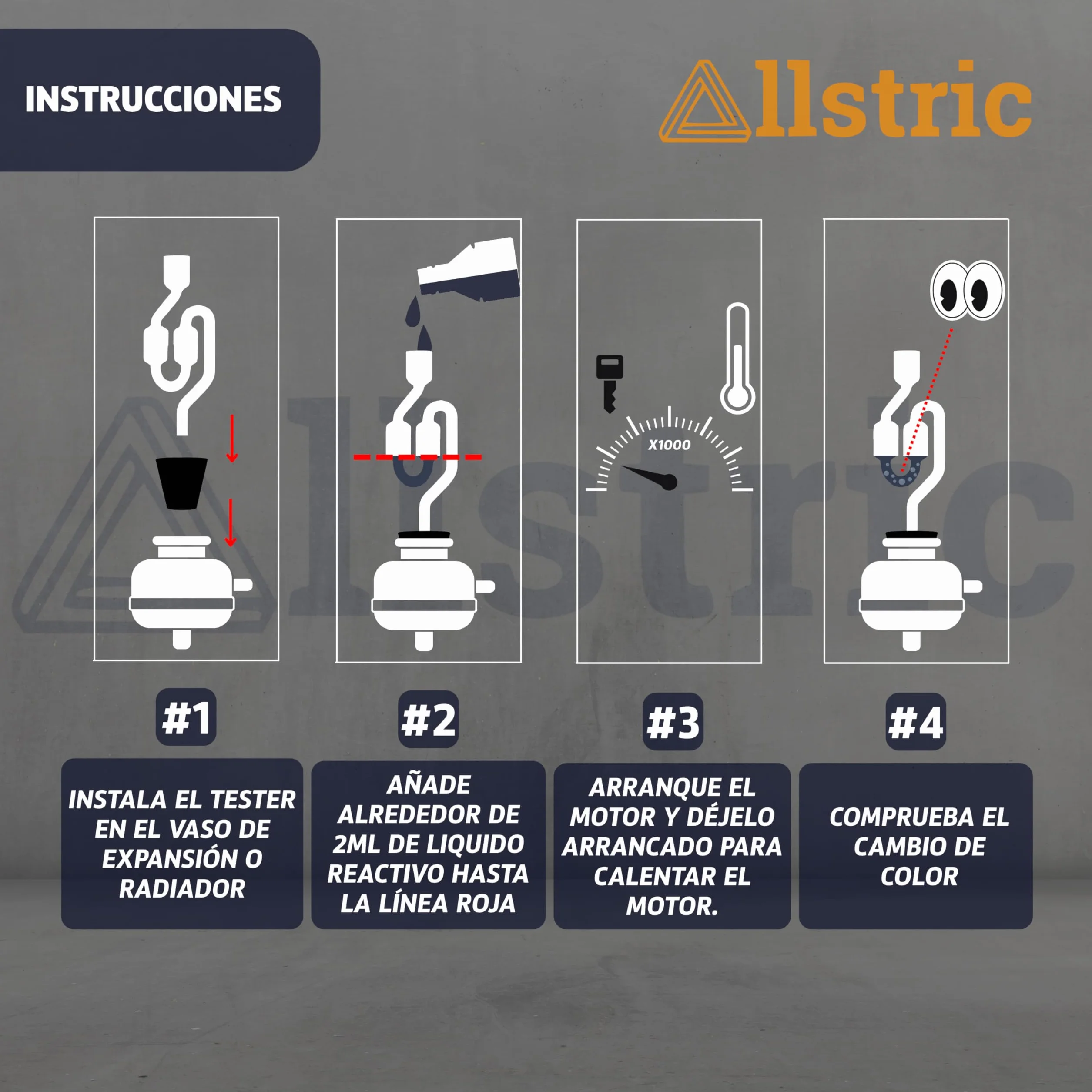 Detector de Culata CO2 | Comprobador Junta Culata para Coche y Motores | Kit Universal con 50 Pruebas | Block Tester para Fugas de Refrigerante y Analizador de Gases del Motor