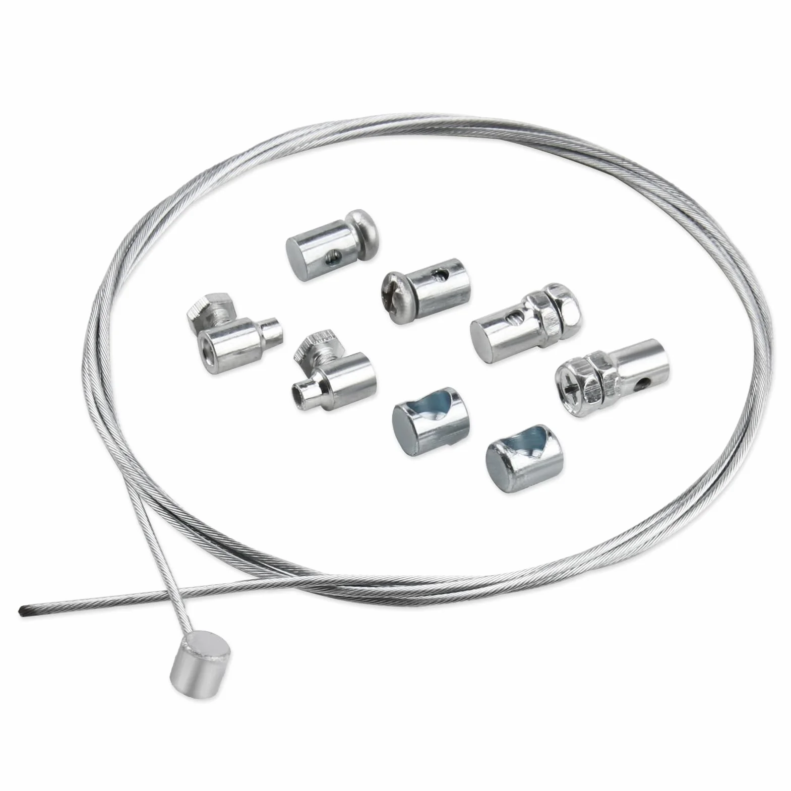 1,2M Ø1,5mm Cable de Embrague Universal para Motocicletas y Bicicletas de Cross, Incluye 2 Abrazaderas de Cable, Acero Galvanizado, Adaptable a Todos los Vehículos de Dos Ruedas Motorizados