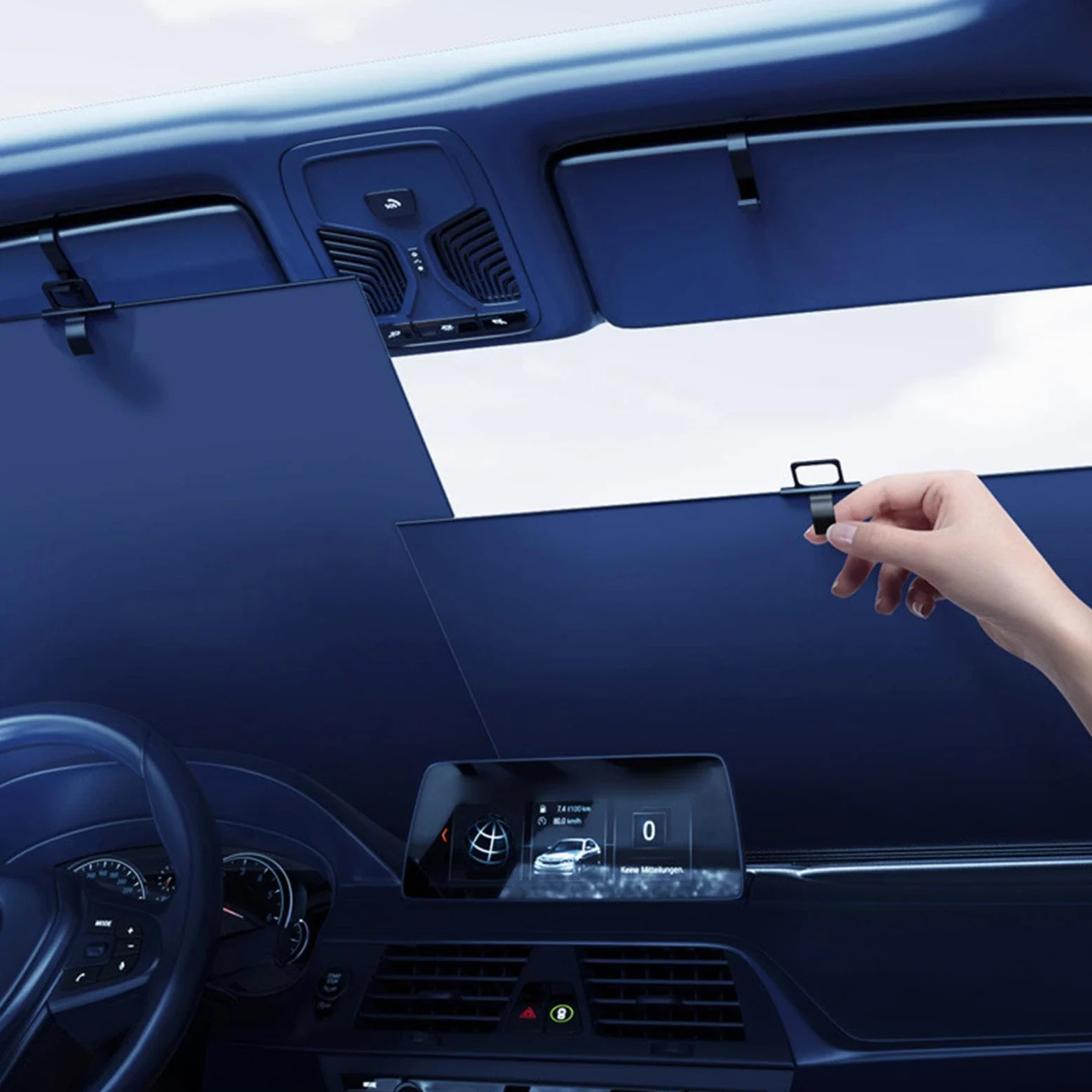 Parasol para ventanillas laterales de coche, extensible, parasol para parabrisas de coche | Cubierta de parabrisas para limusinas camiones autocaravanas viajes por carretera estacionamiento viajes por la ciudad
