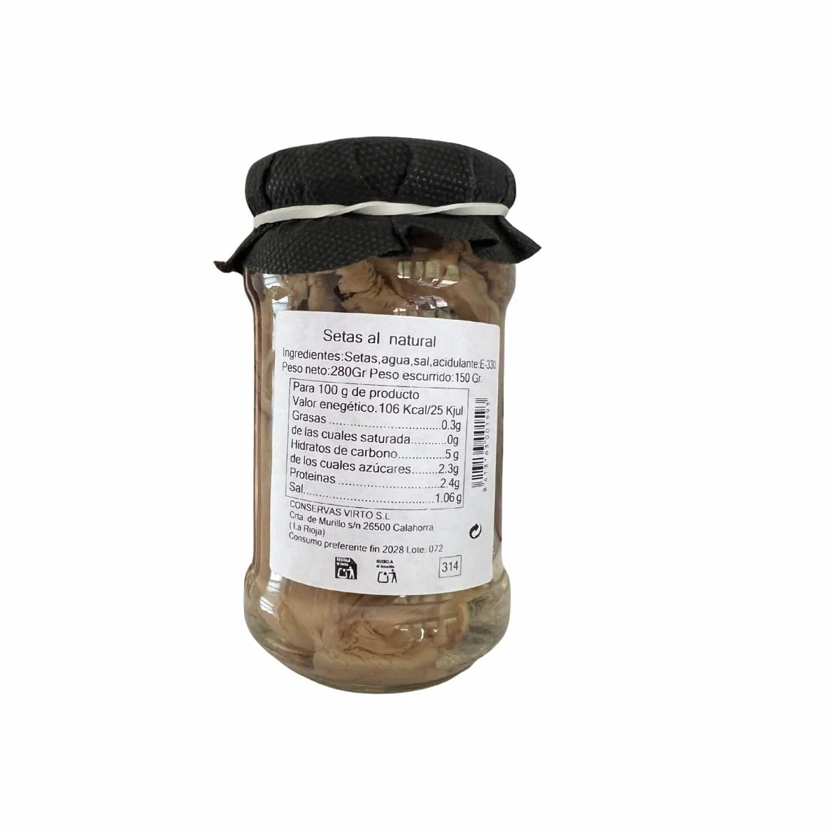 Setas al natural VSelección 280 gr x2
