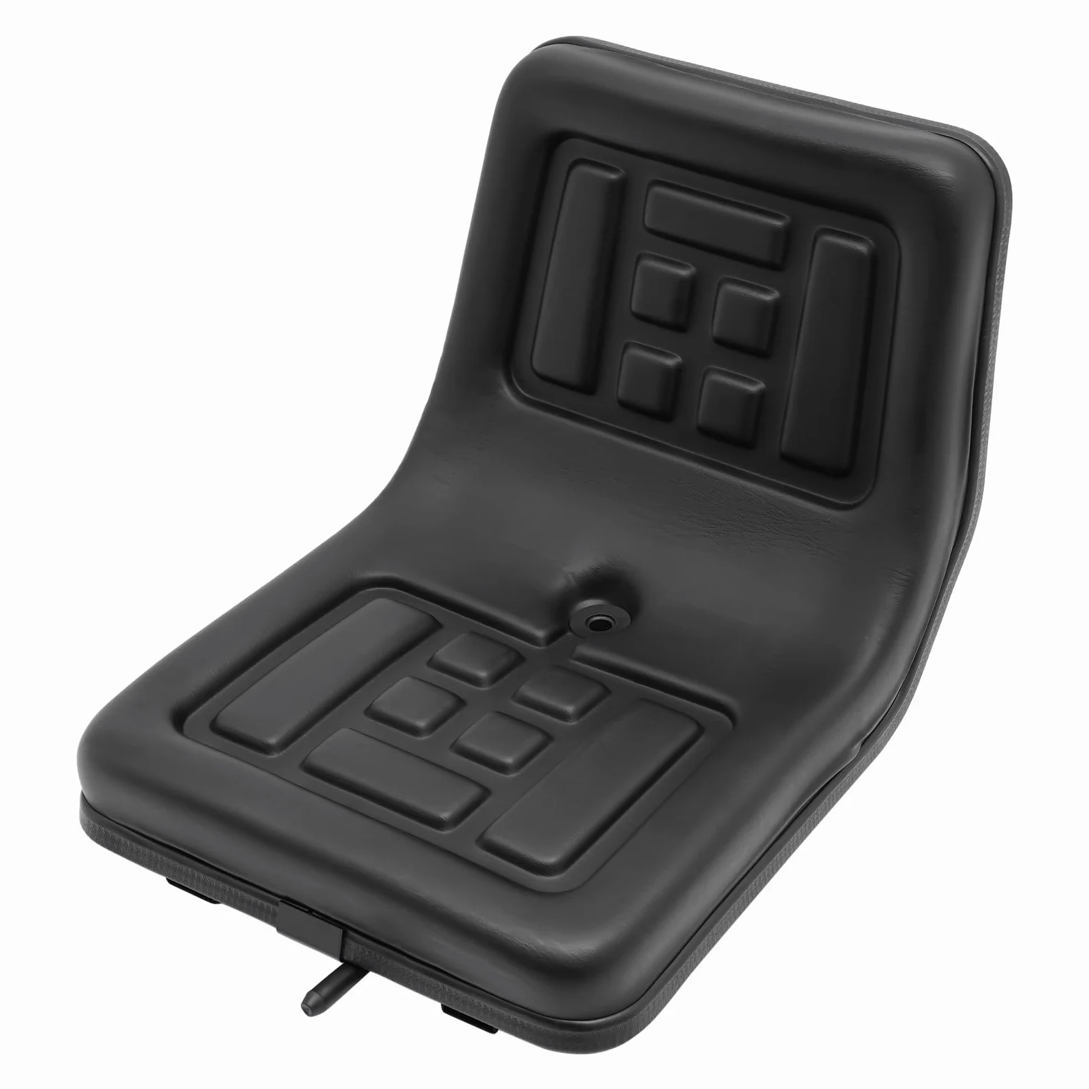 Asiento Universal para Tractor, Asiento Elevador con Respaldo, Negro, Cuero PVC+Espuma, 44,5x35,5x33,5 cm