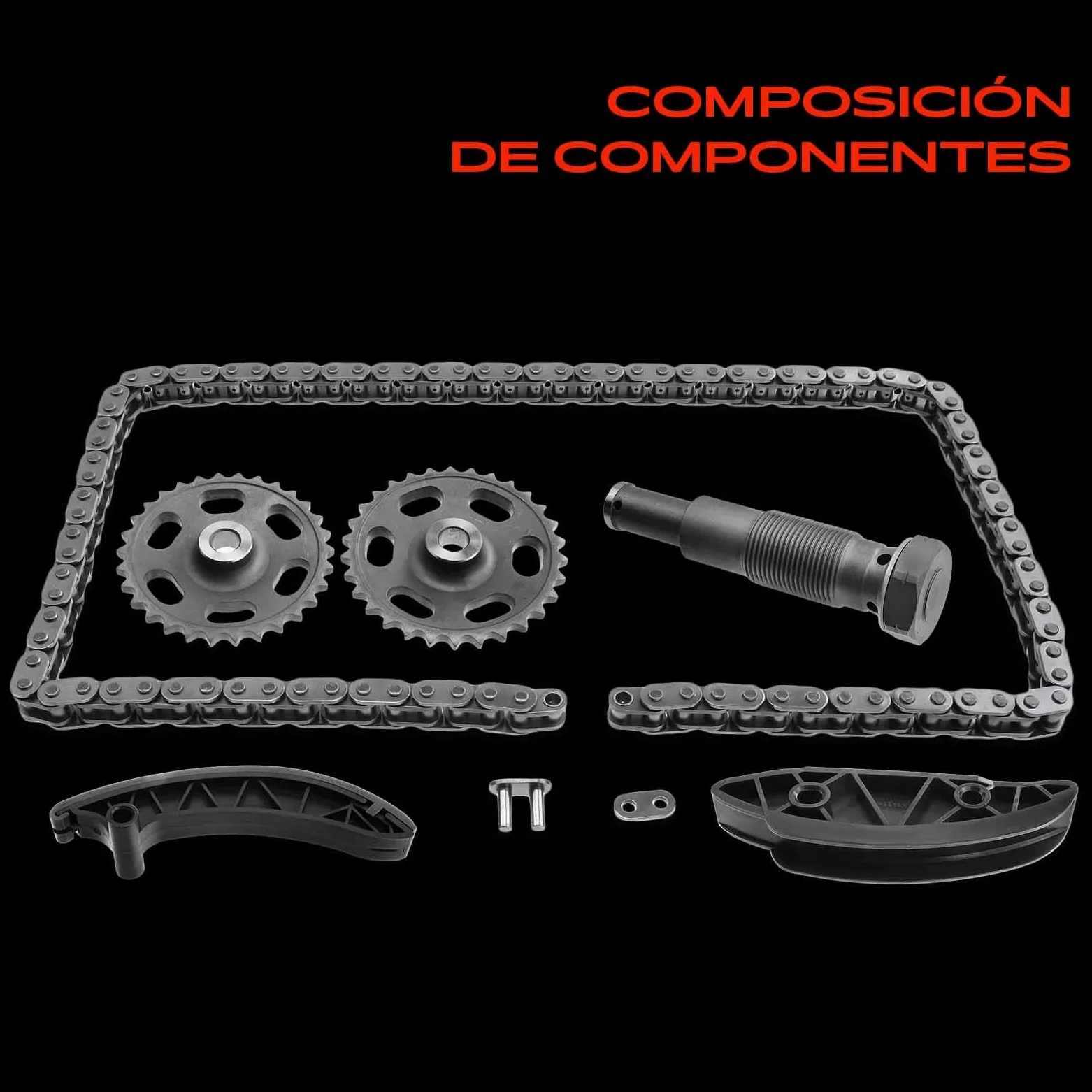 Frankberg Kit de cadena de distribución A6510520000 | Compatible con: Autobús Vito W639, Viano W639, Clase S V222 W222 X222, GLC X253, Sprinter 35-T Caja B906, Clase M W166
