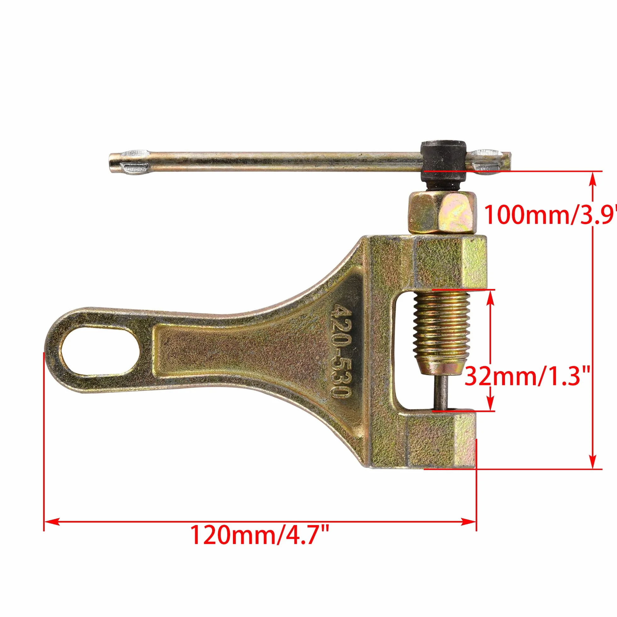 WOOSTAR Herramienta de Cadena para #428 520 525 528 530 Cadenas Pit Bike ATV Quad Go Kart Oro