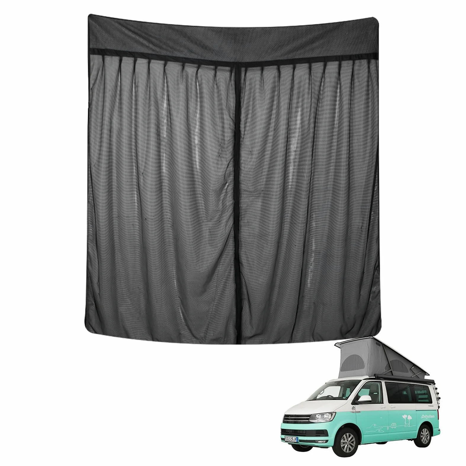 Mosquitera Magnética para Furgoneta para VW T6 T6.1 T6 California, Cortina Divisoria Magnética para Puertas Correderas, Ideal para Acampadas al Aire Libre