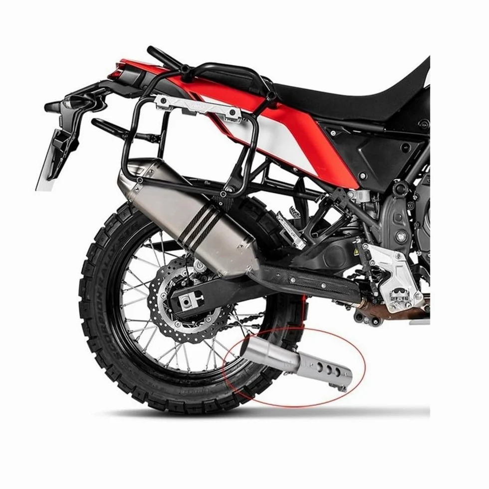 Deflectores Calor Escape Para Y&amaha Tenere 700 2019-2023 XTZ690 T7 T7 Silenciador De Escape Para Motocicleta Tubo De Conexión Medio Con Escudo Térmico De 51mm