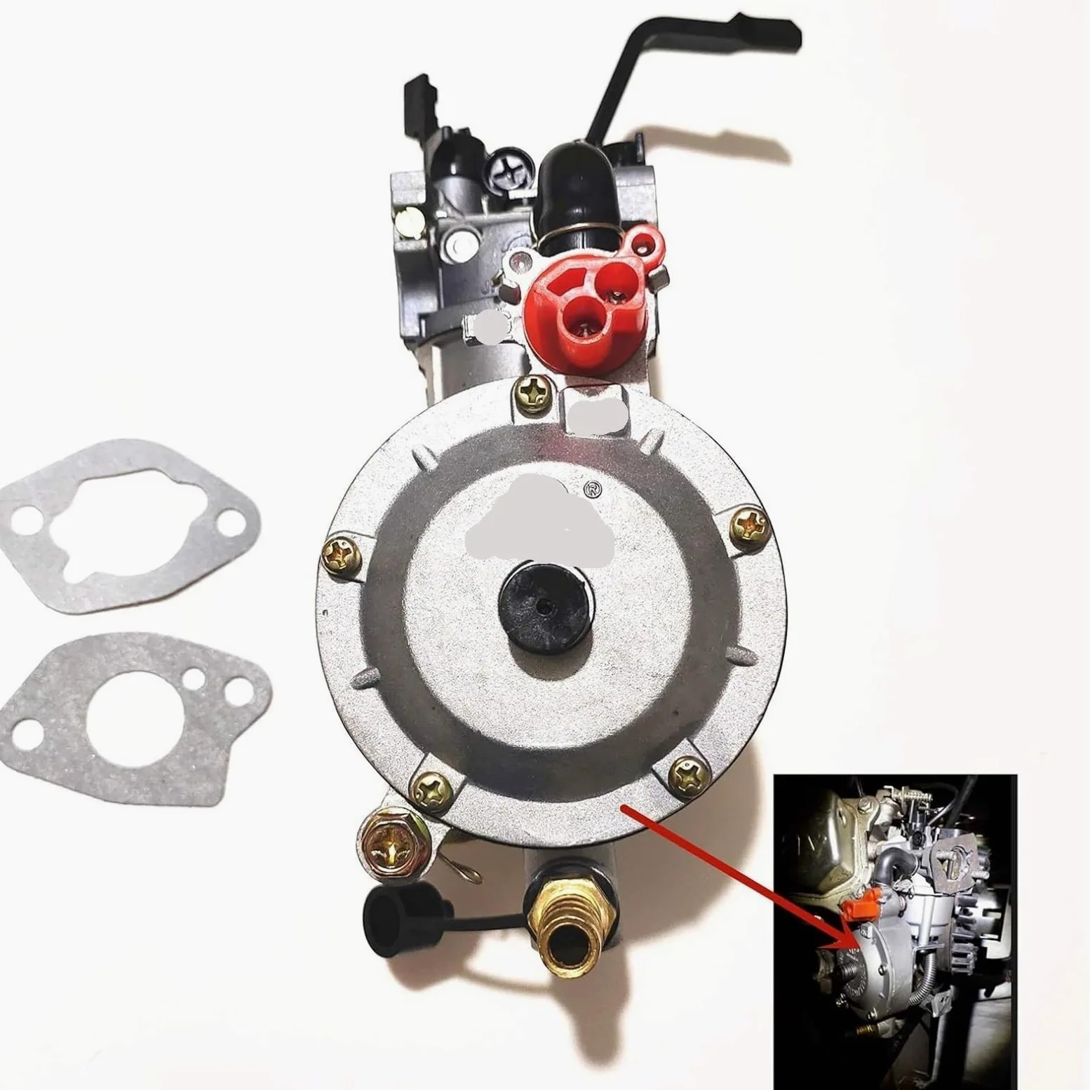 carburador Carburador de combustible dual carburador 2KW 2.5KW .8KW 3KW Generador GX160 GX200 168F 170F Kit conversión Carb