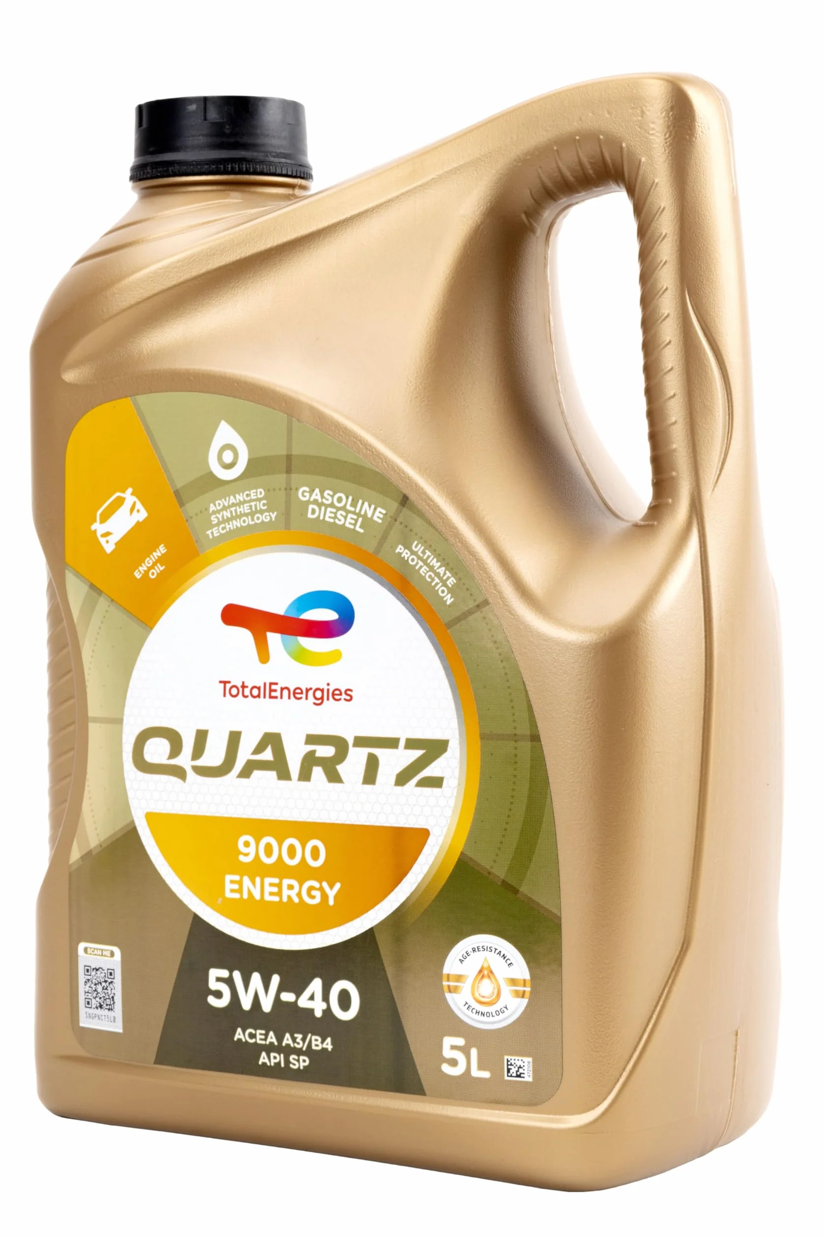 Total Aceite Lubricante de Motor Total Quartz 9000 Energy 5W-40 5 Litros