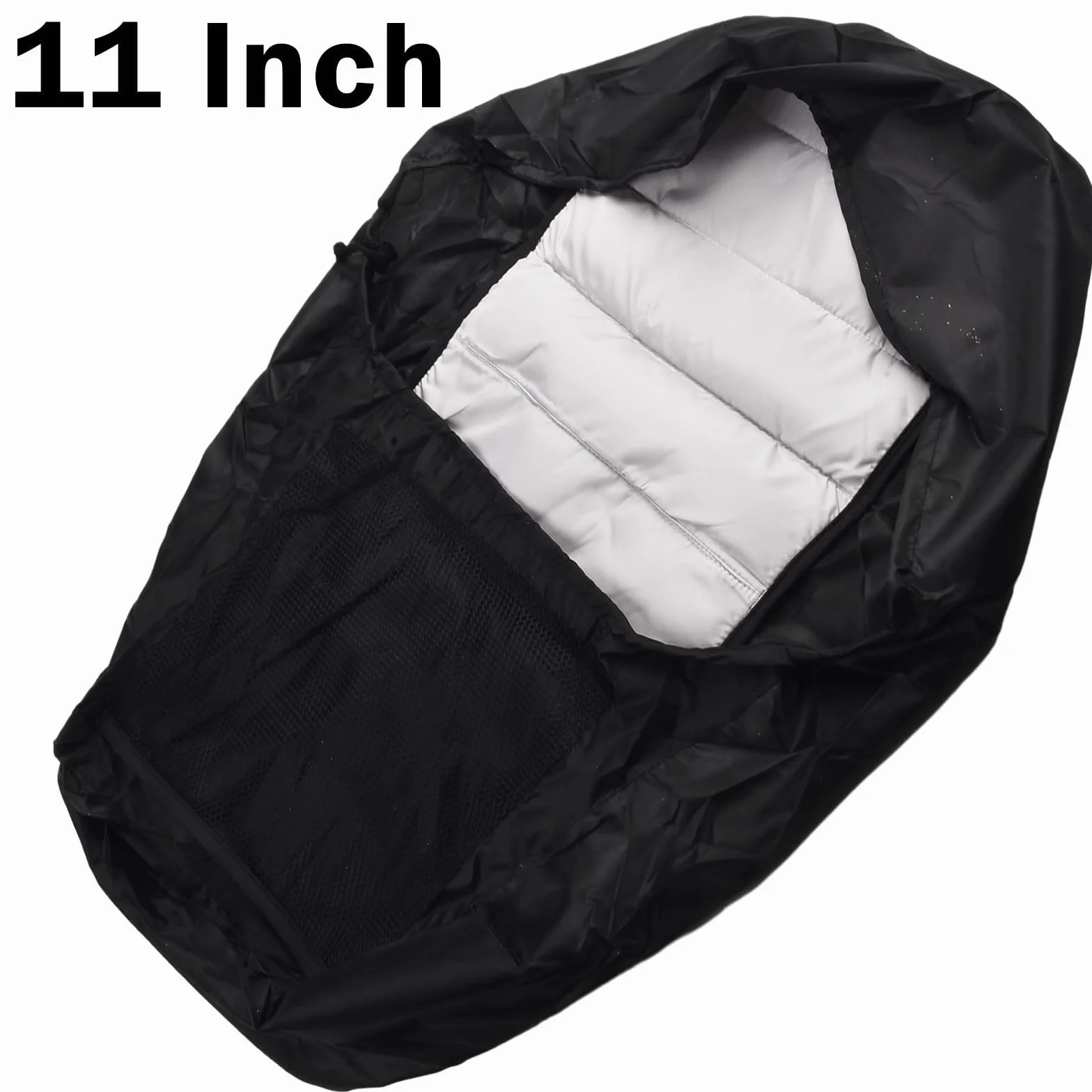 Funda para asiento de tractor con tela impermeable, cordón elástico y bolsillos traseros para cortacésped y tractores agrícolas (gris)