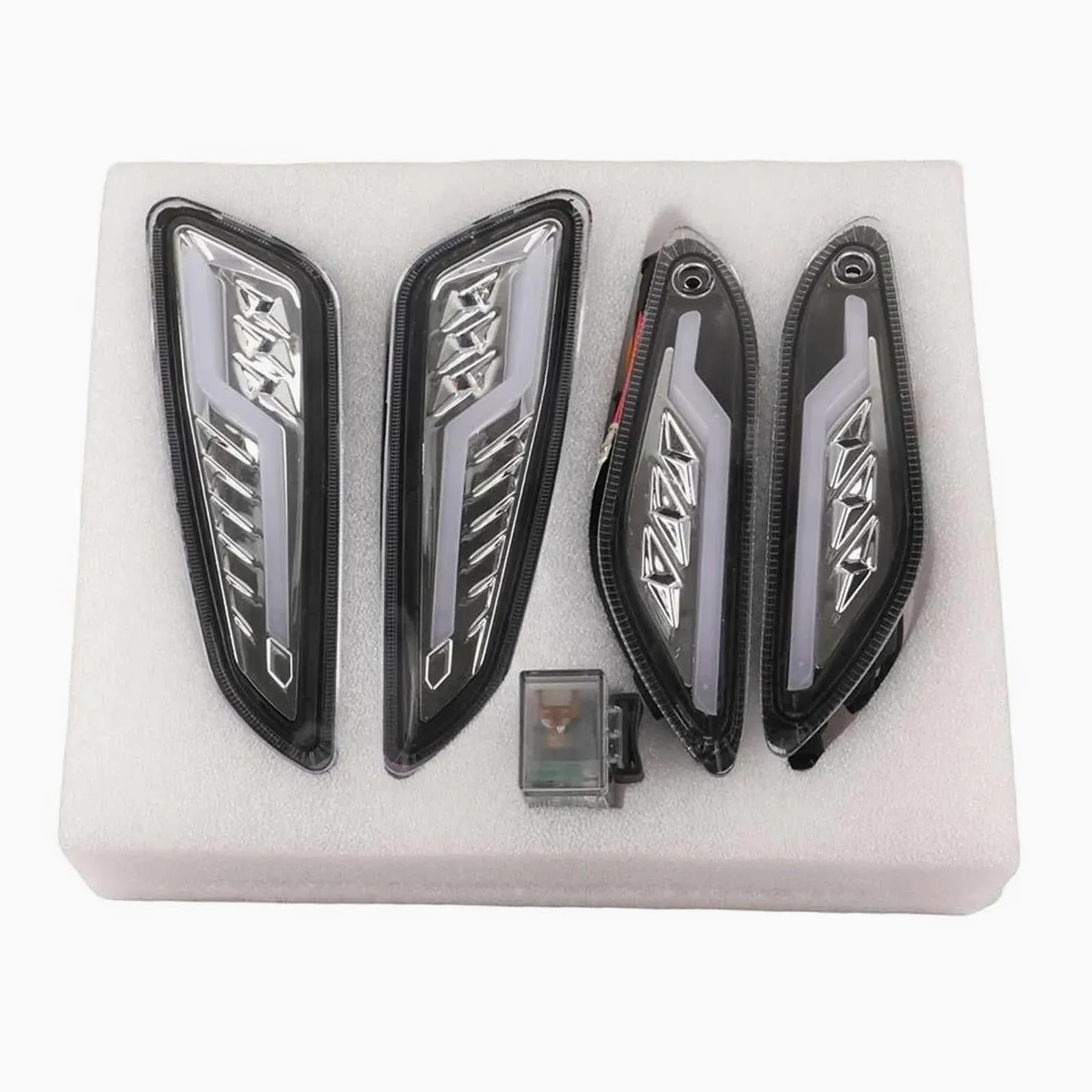 Moto Indicadores Intermitentes LED Para Motocicleta Para PIAGGIO Para Vespa Primavera 50 125 150 (2013-2023) Intermitentes Luz De Señal De Giro(Color1)