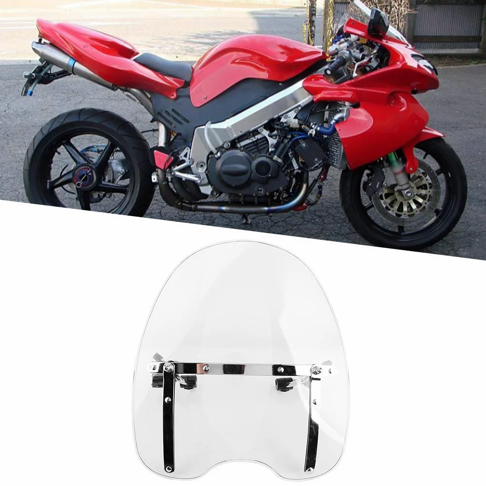 Deflector De Viento Para Motocicleta, Accesorio Para Montar En Manillar De 22-25 Mm, Parabrisas De Motocicleta Transparente